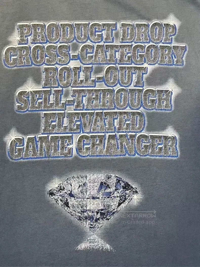 Balenciaga 24FW Distressed Diamond SNBN Tee.