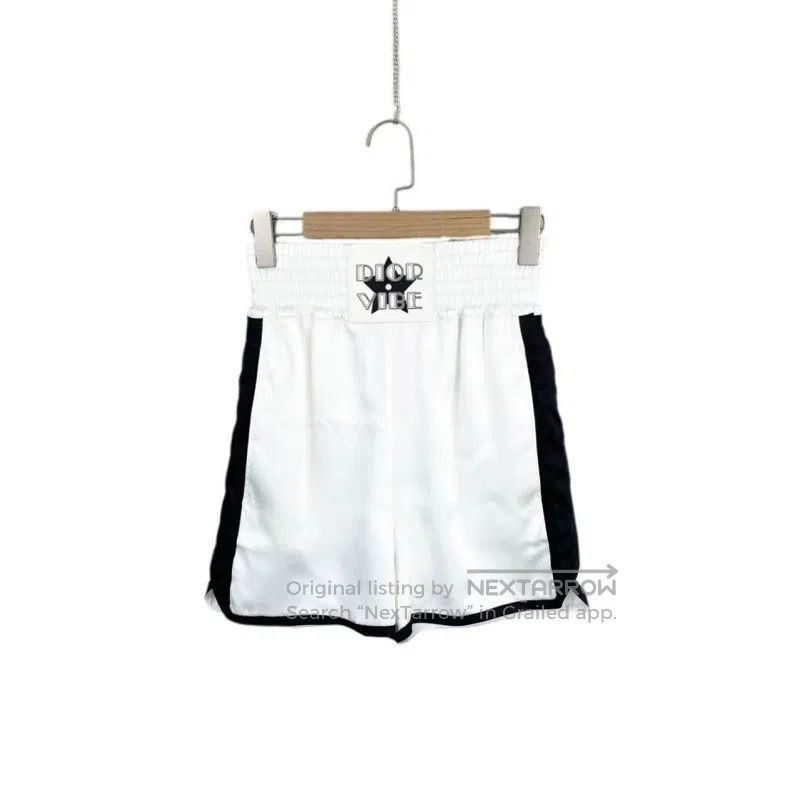 Dior Dior Size XS White boxing satin shorts Size 42" / US 20 - 1 Thumbnail