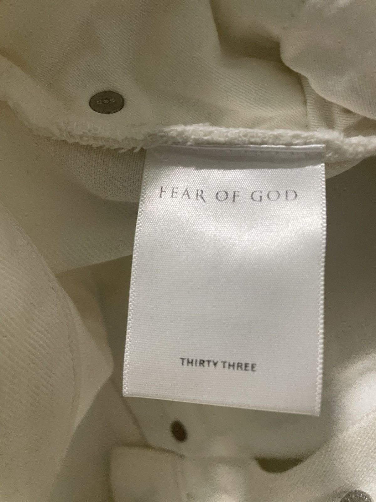 Fear of God Fear of god white denim size 33 Size US 33 - 10 Thumbnail