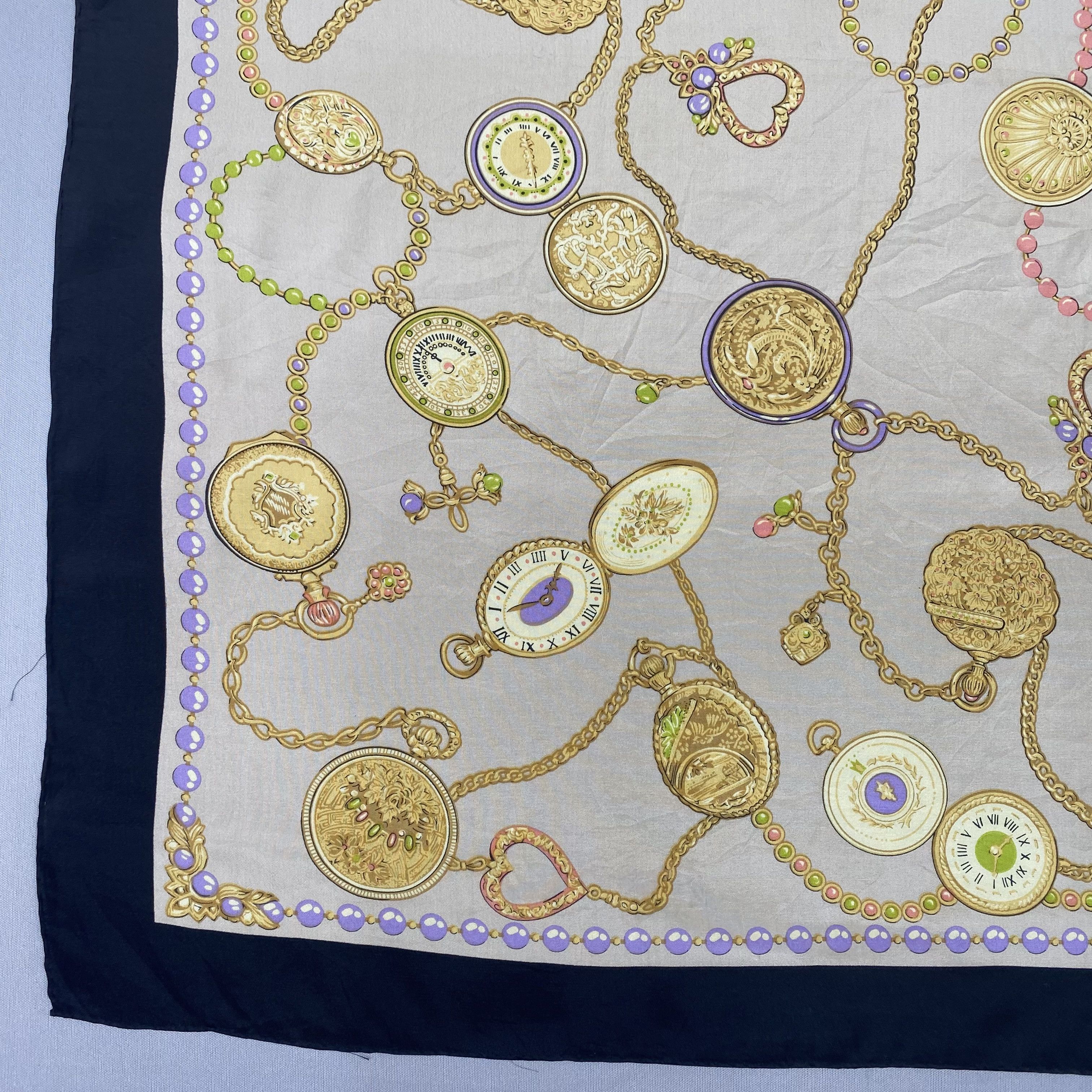 Japanese Brand Vintage Baroque SILK Scarf Twill Stole Wraps Scarves Size ONE SIZE - 8 Thumbnail