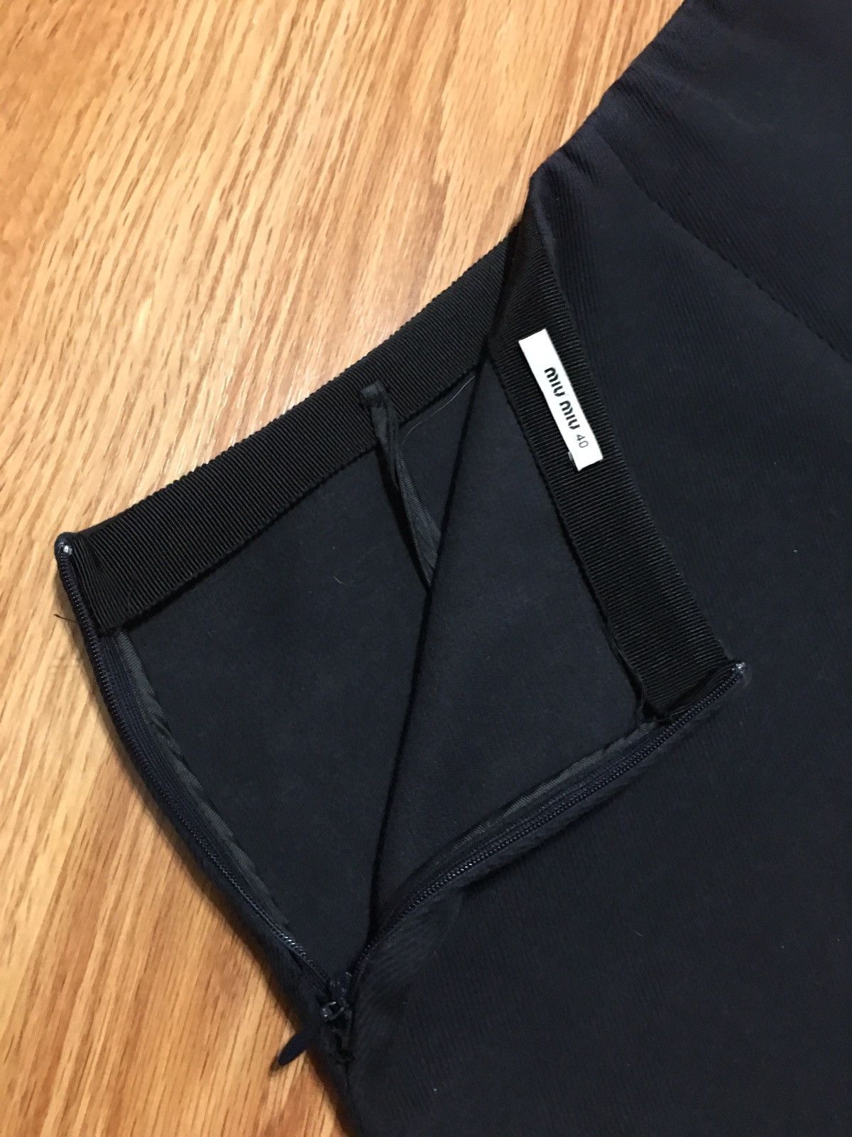 Miu Miu MIU MIU by Prada Cotton Black Mini Skirt Size EU 40 Size 27" / US 4 / IT 40 - 9 Thumbnail