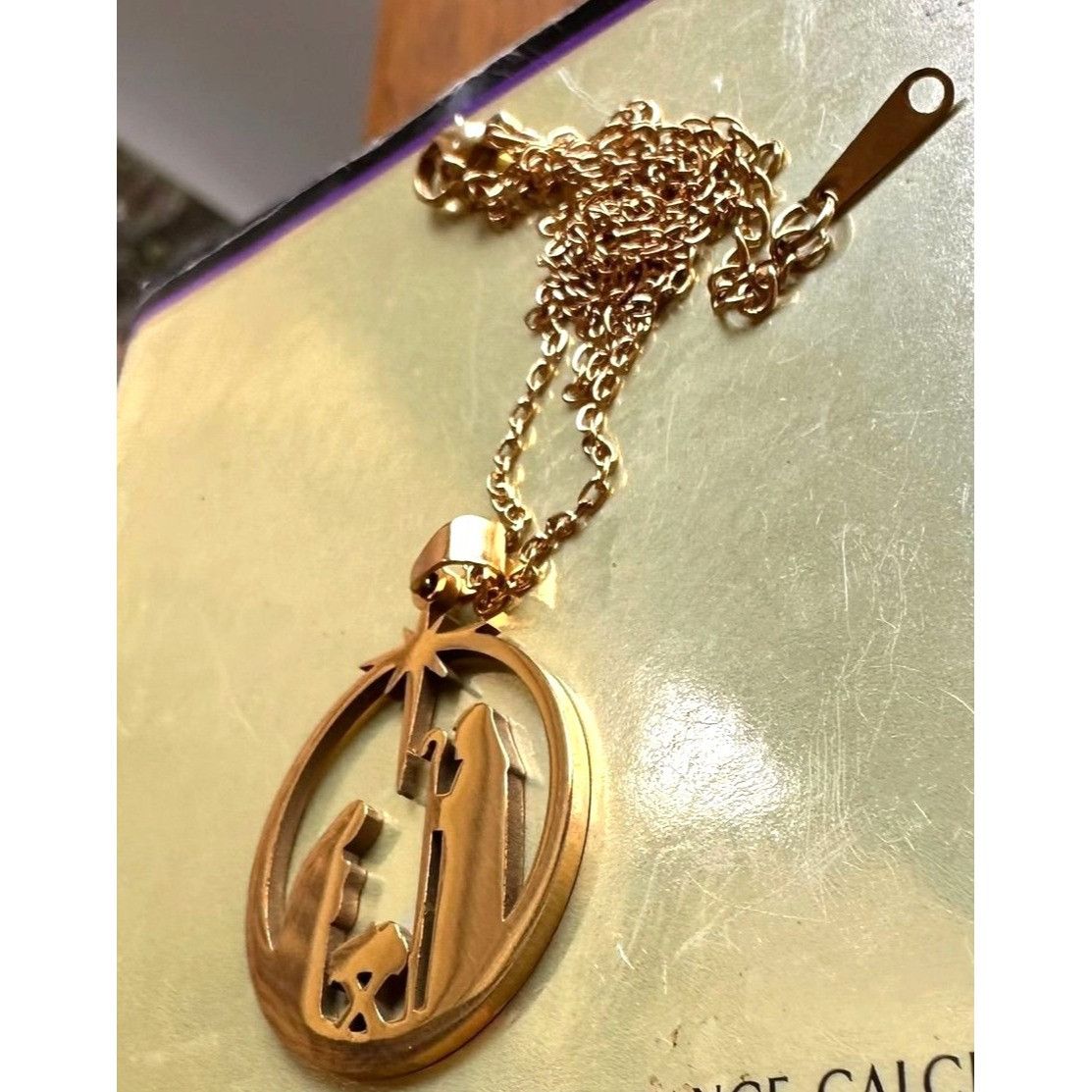 Handmade Nativity Scene Necklace Baby Jesus Jerusalem Christmas New 1 Size ONE SIZE - 11 Thumbnail