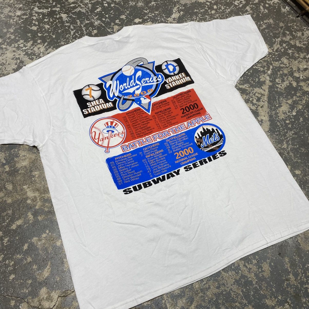 MLB × New York Yankees × Vintage Vintage Subway World Series 2000 Yankees Vs Mets NYC Tshirt Size US XXL / EU 58 / 5 - 8 Thumbnail