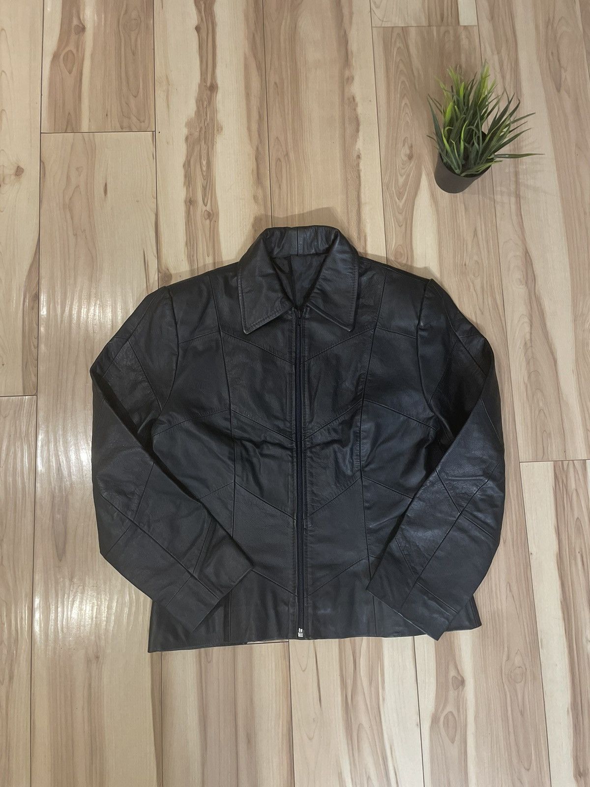 Vintage Leather Jacket Vintage M Size Avant Garde Opium Y2K Size M / US 6-8 / IT 42-44 - 1 Thumbnail