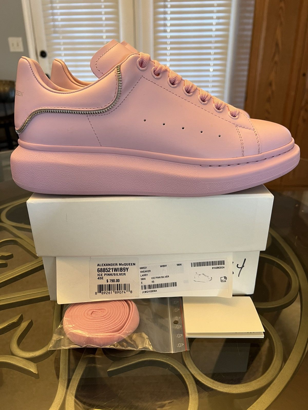 Alexander McQueen “Zipper Tooth- Iced Pink”