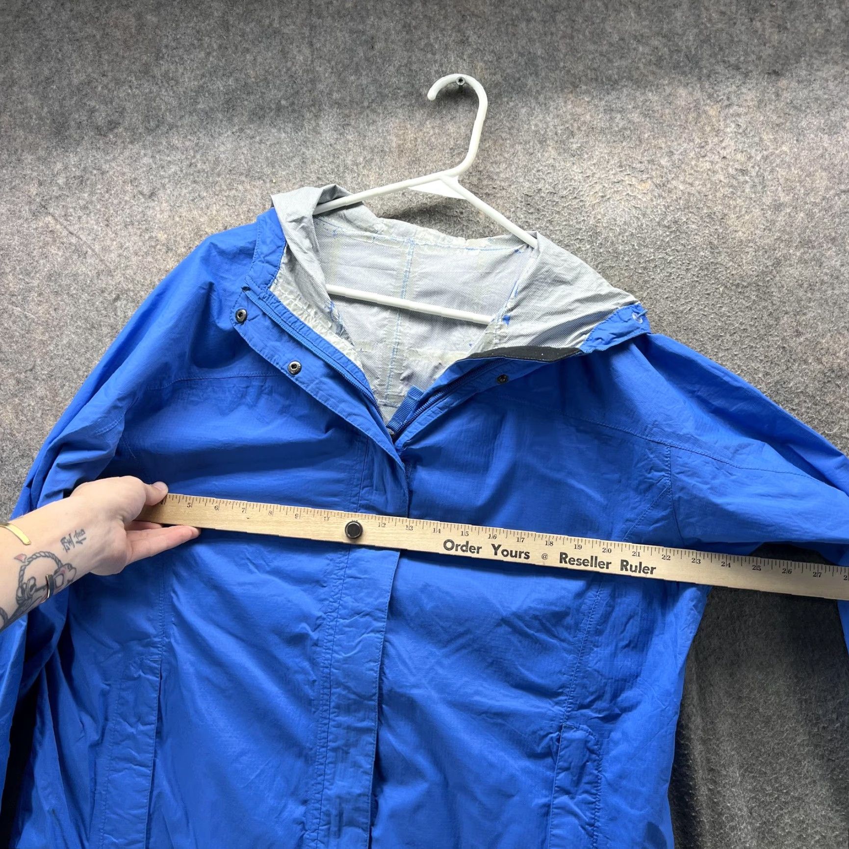 Vintage LL Bean Jacket Mens Large Blue Hooded Nylon Rain Windbreaker Packable Coat Size US L / EU 52-54 / 3 - 5 Thumbnail