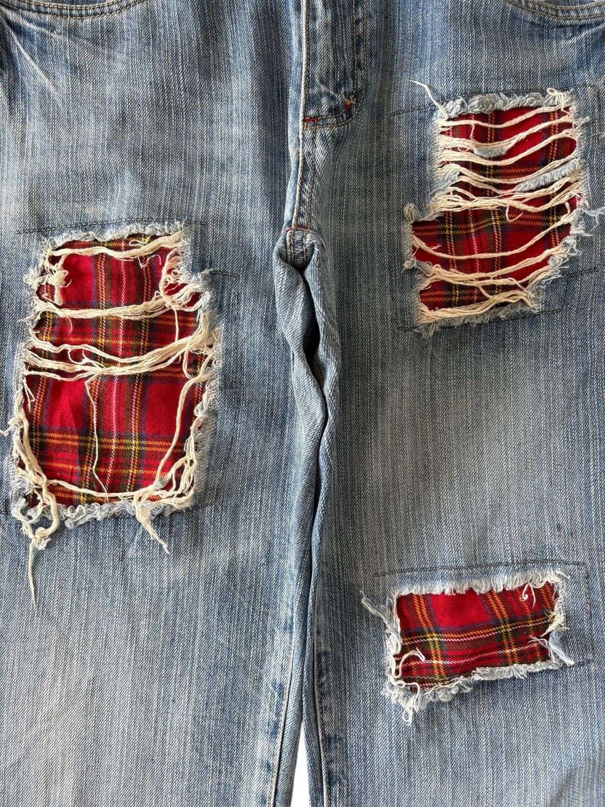 Kapital Vintage Japanese Brand Buckle Back Suspenders Loose Jeans Size 31" - 3 Thumbnail