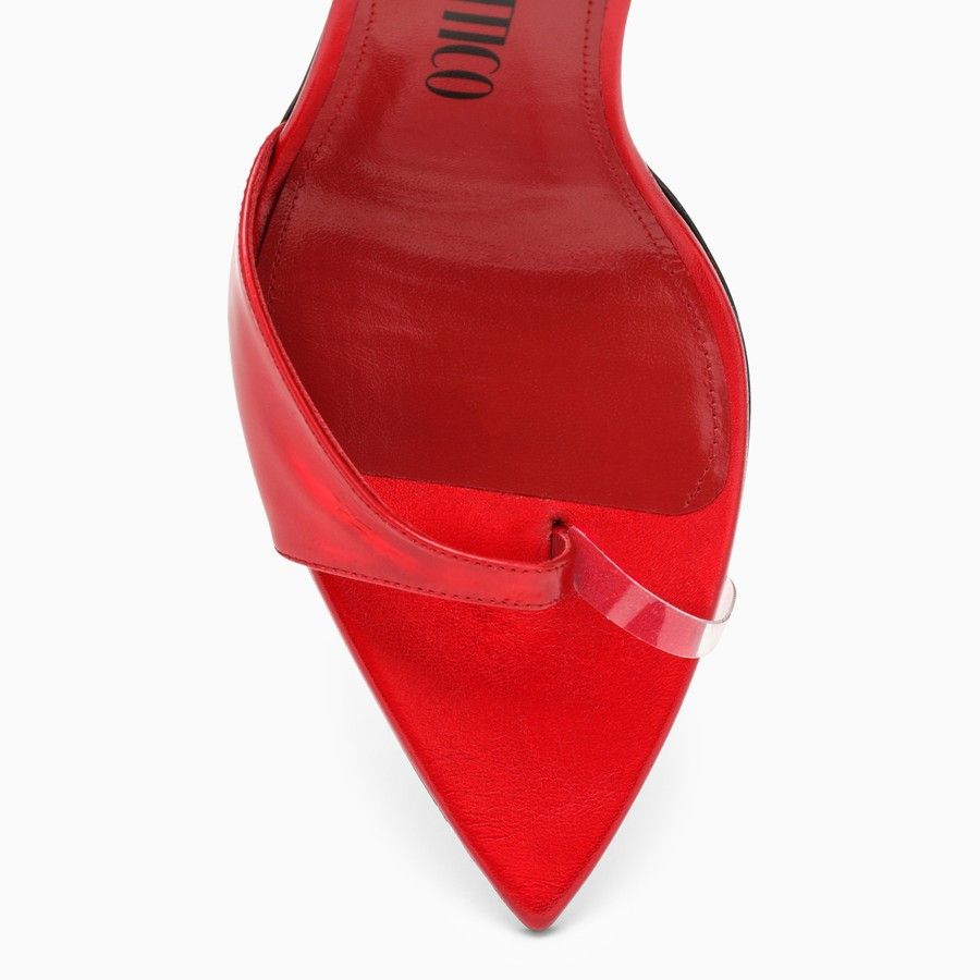 The Attico o1d2blof1024 GG Asymmetrical Sandal in Red Size US 6 / IT 36 - 3 Thumbnail