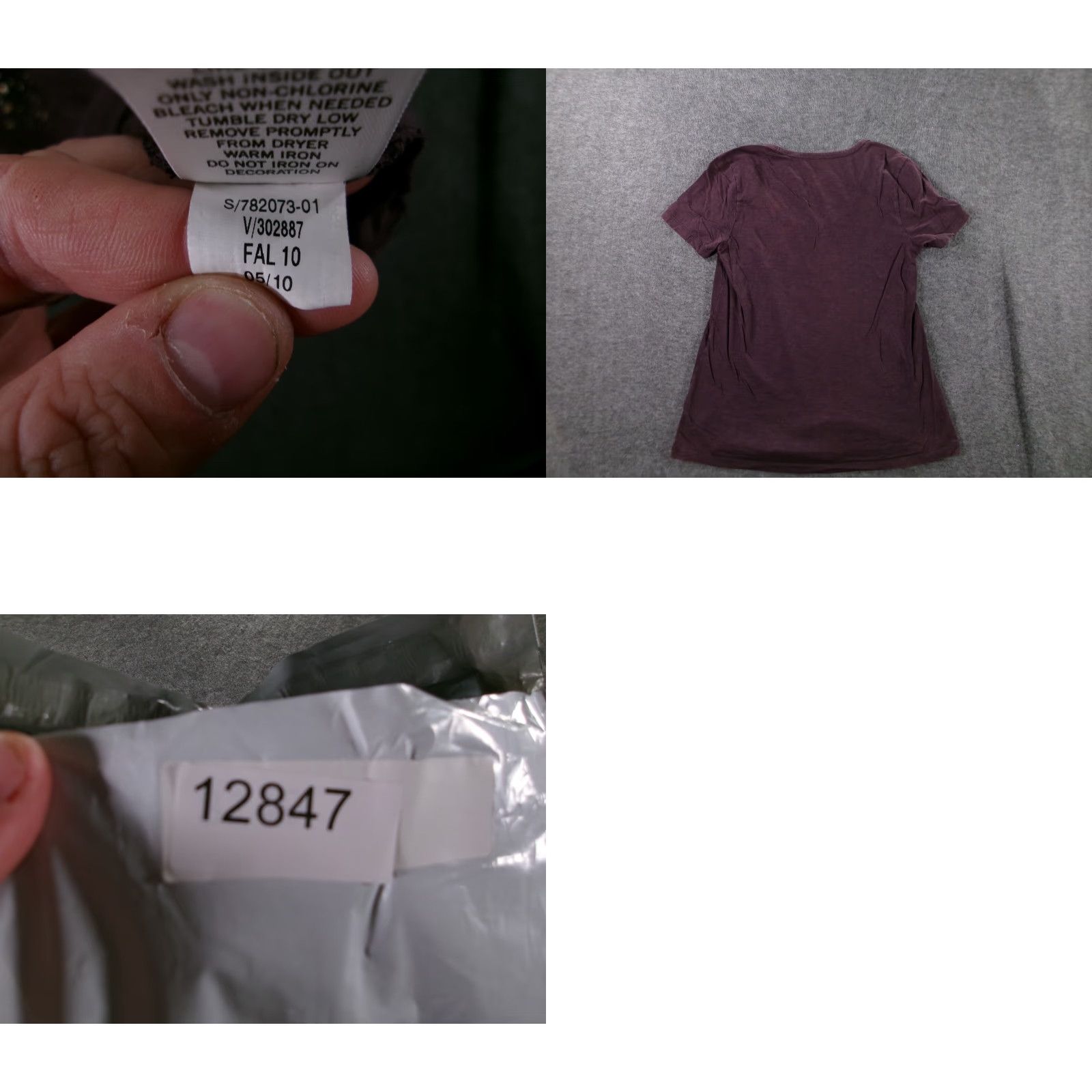 Banana Republic Banana Republic Top Women Small Purple Studded Pima Cotton Short Sleeve Scoop Neck Casual T-Shirt Size S / US 4 / IT 40 - 8 Thumbnail