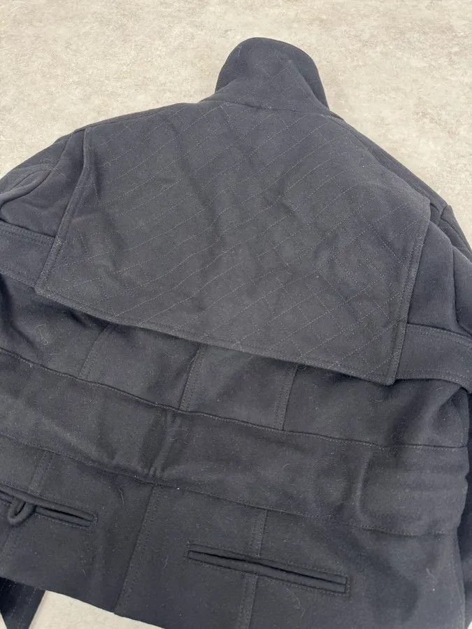Balmain AW2014 Balmain Black Cropped Wool Buttoned Jacket Size S / US 4 / IT 40 - 5 Thumbnail