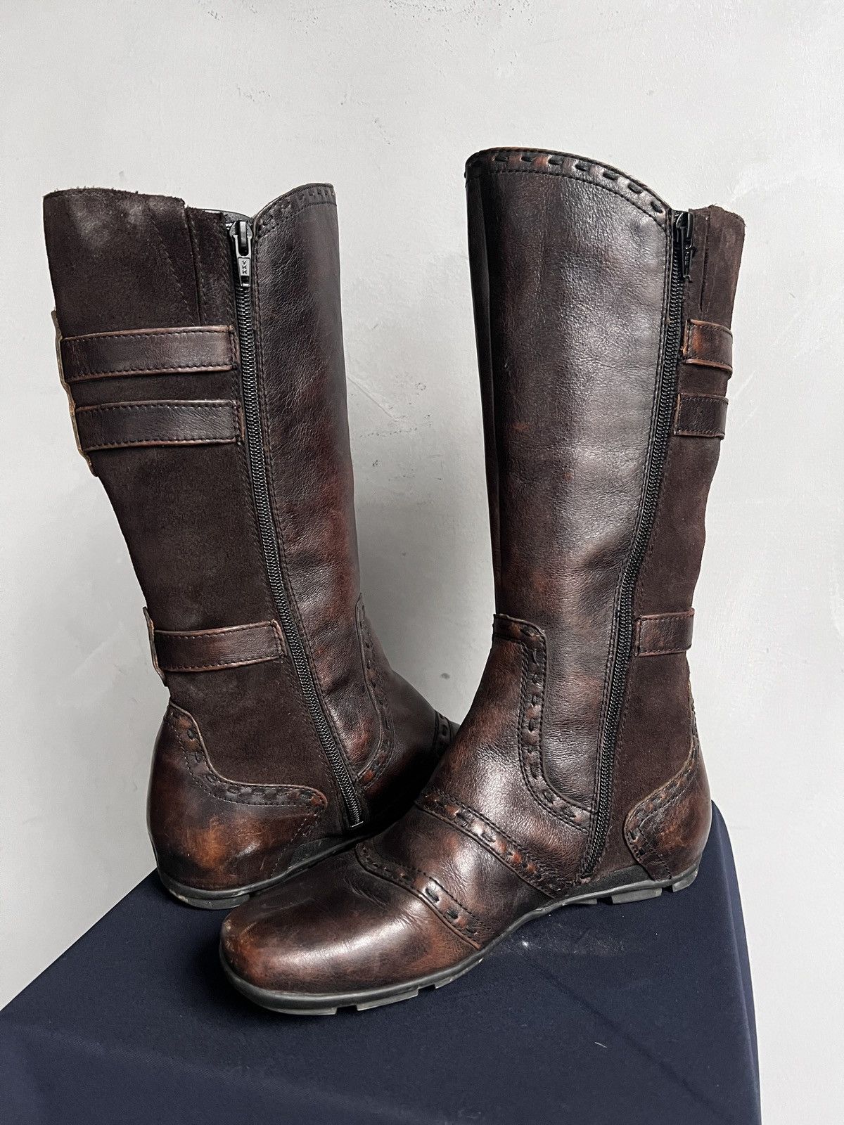 If Six Was Nine Rare moto style boxing margiela style boots y2k style Size US 7.5 / EU 40-41 - 7 Thumbnail