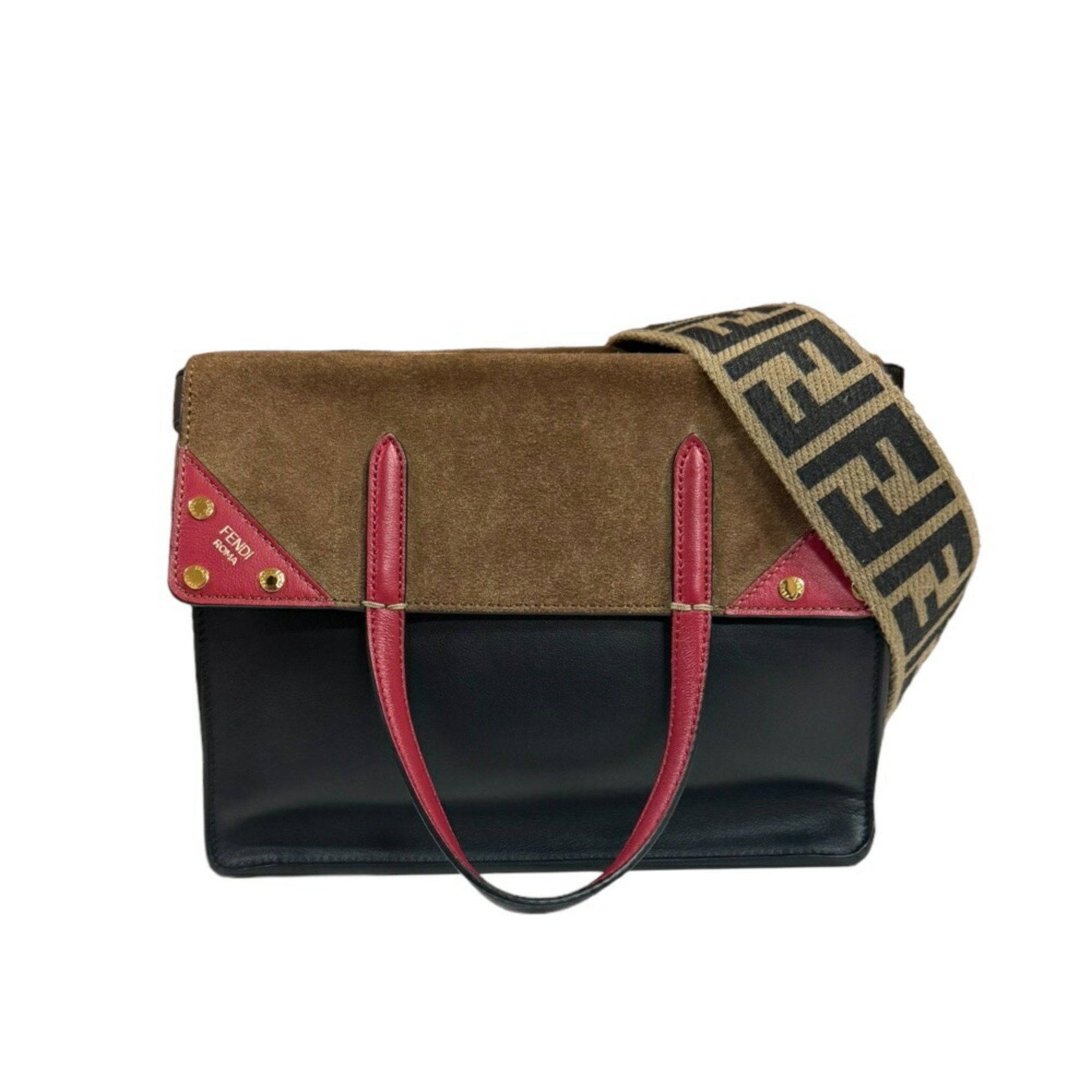Fendi Fendi Flip Small Shoulder Bag Leather 8BT302 Black Women s FENDI 2way Grailed