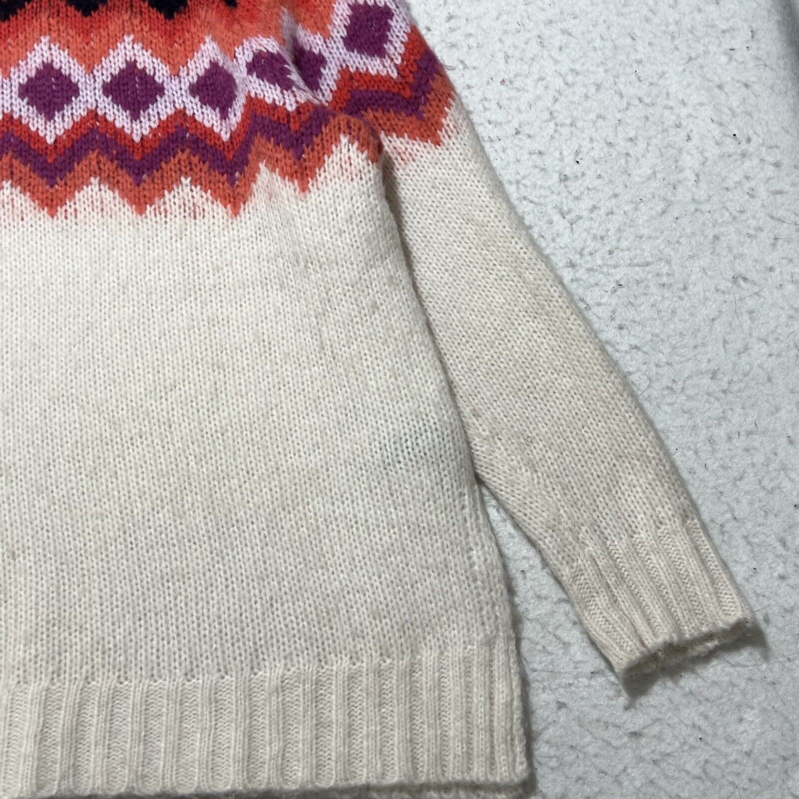 Other Aerie XS Wool Mock Neck Long Sleeve Zig Zag Sweater Size XS / US 0-2 / IT 36-38 - 5 Thumbnail