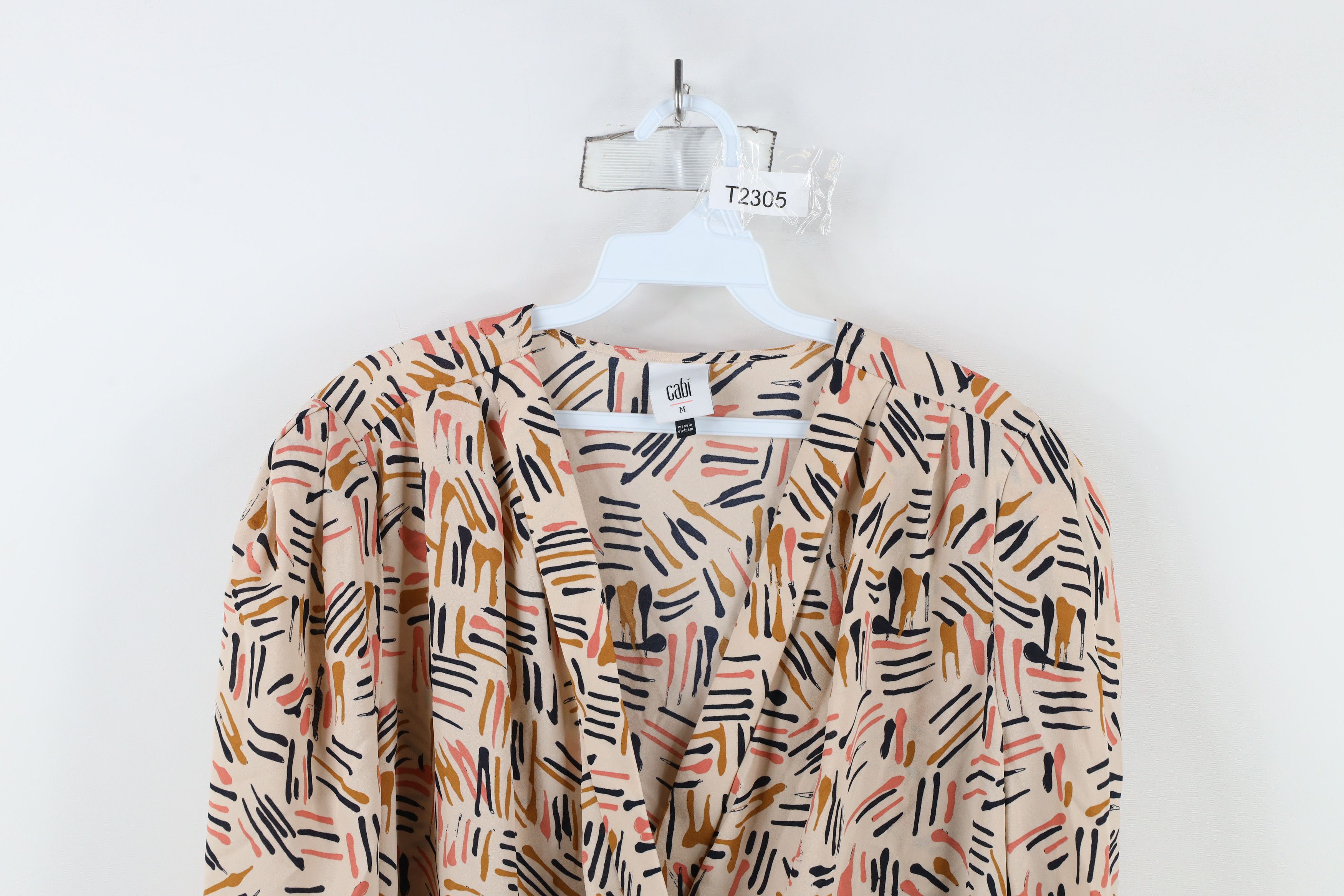Vintage New Cabi Abstract Line Art Marni Blouse Top Shirt Polyester Size M / US 6-8 / IT 42-44 - 2 Thumbnail