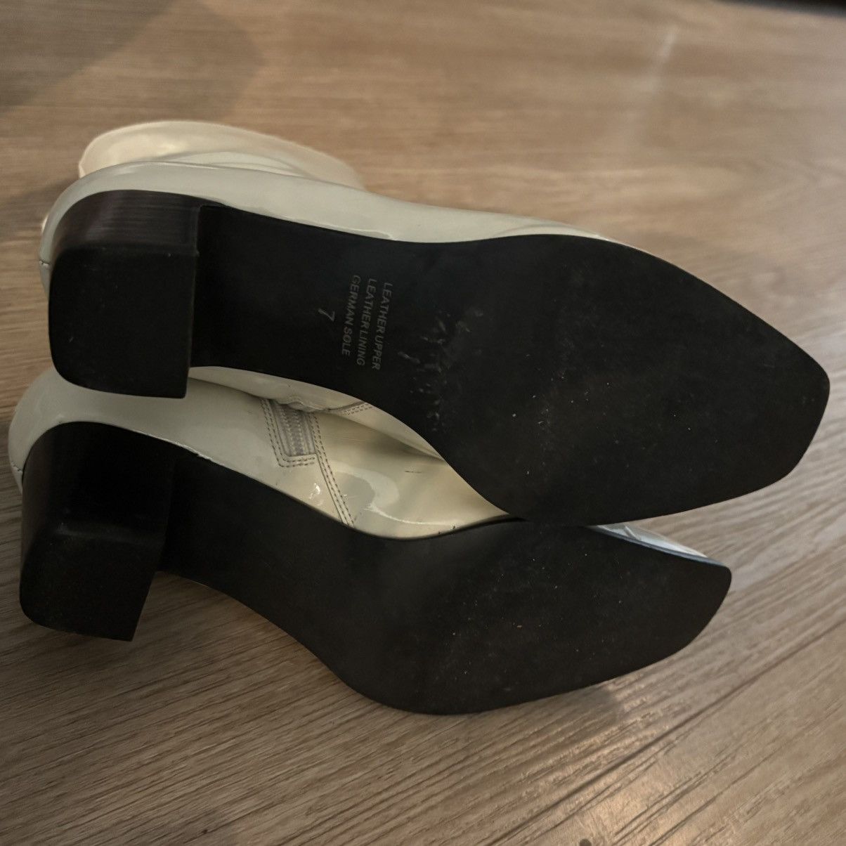 INTENTIONALLY BLANK INTENTIONALLY BLANK Cream Heeled Boots Size US 7 / IT 37 - 8 Thumbnail