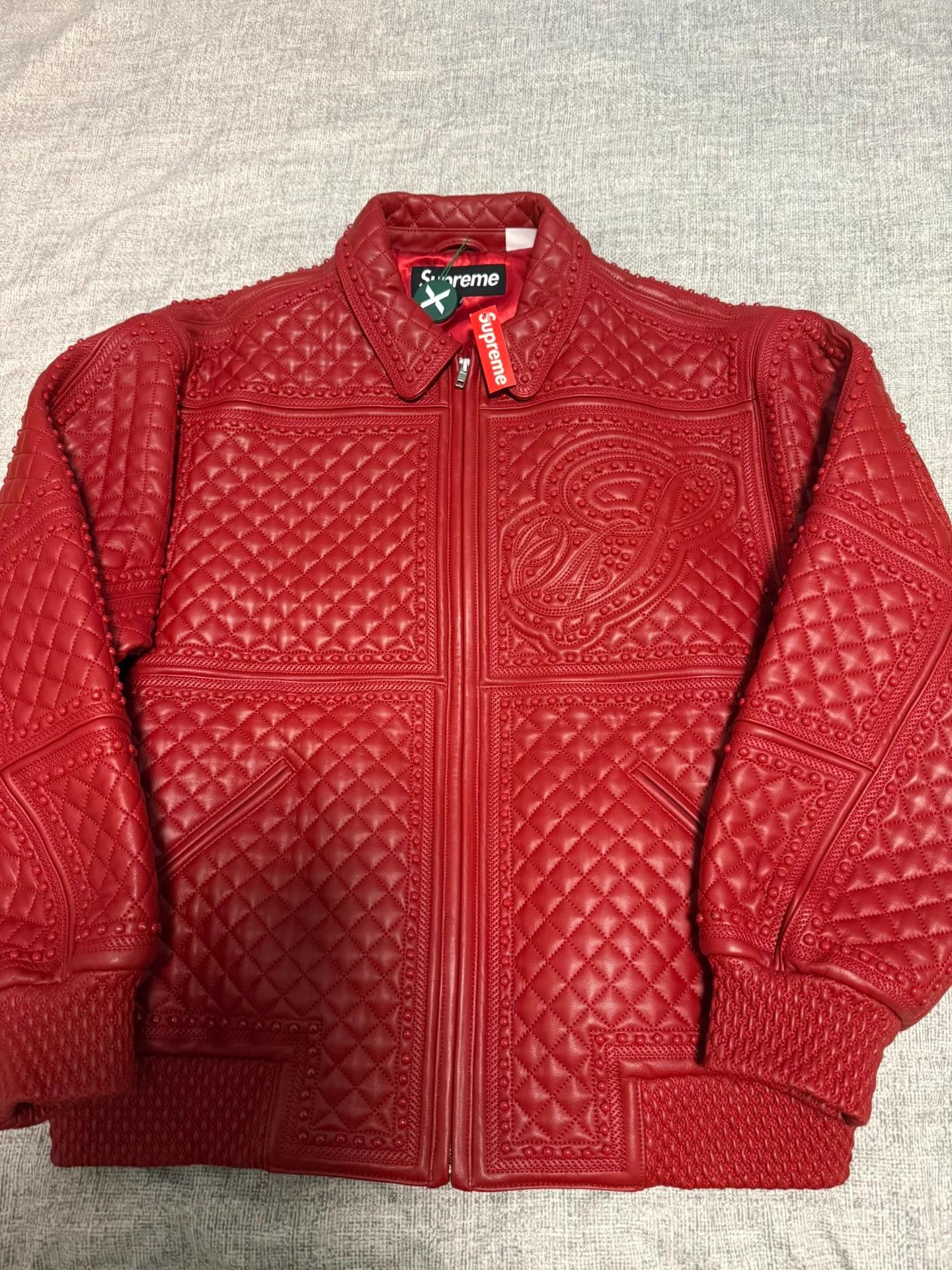 Supreme Leather Quilted Work Jacket | Grailed