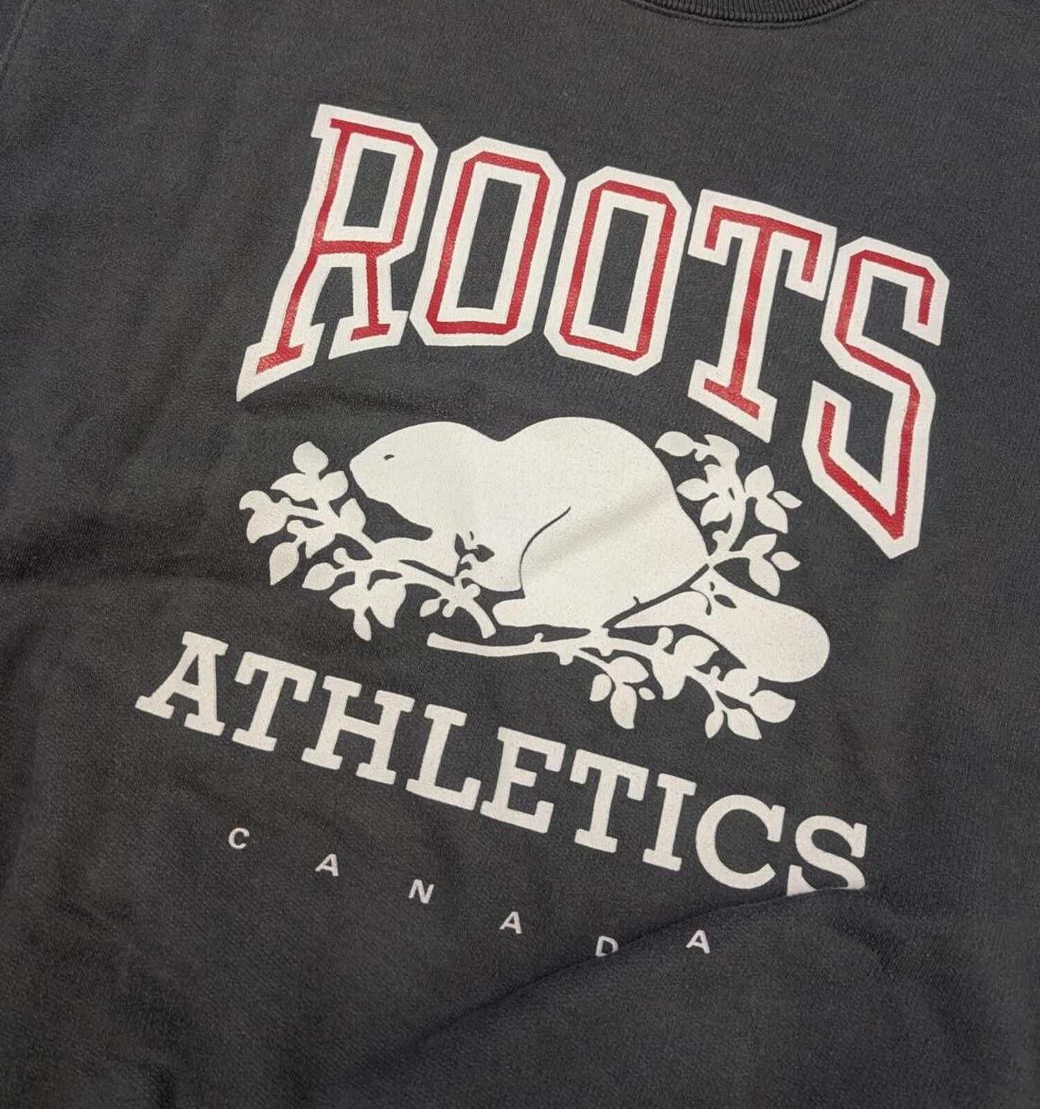 Roots Vintage 90s Roots Canada Gray Essential Crew Neck Sweater Size US M / EU 48-50 / 2 - 2 Thumbnail
