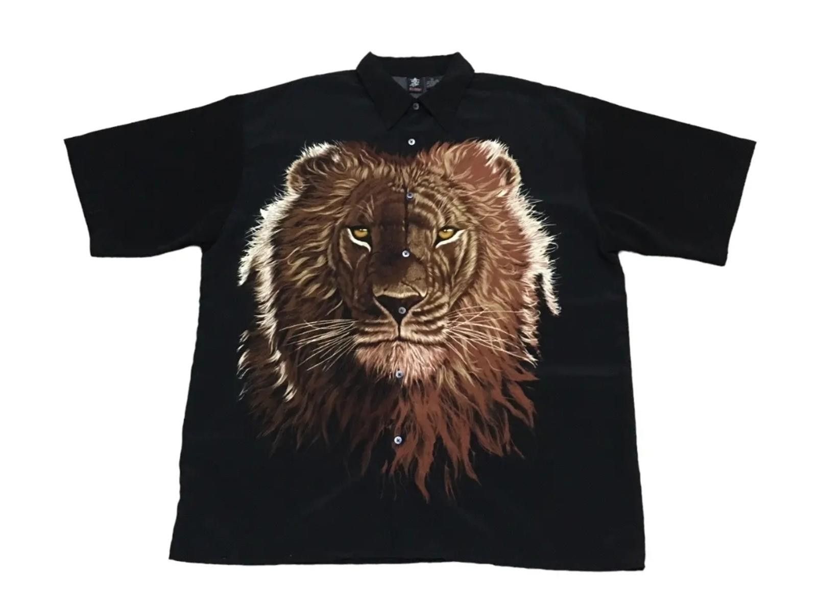 Billionaire Boys Club Vtg. 90's BillionBay Lion Print Shirt Size US L / EU 52-54 / 3 - 1 Thumbnail