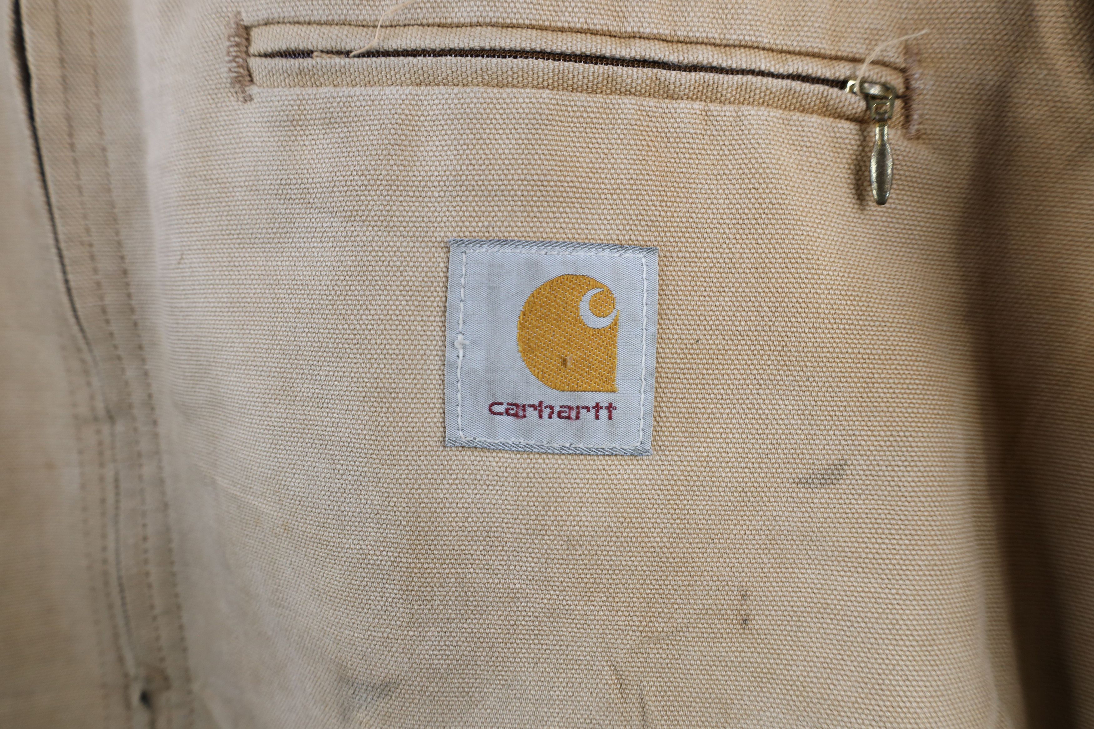 Carhartt × Vintage Vintage 90s Carhartt Quilted Detroit Jacket Duck Brown USA Size US L / EU 52-54 / 3 - 7 Thumbnail