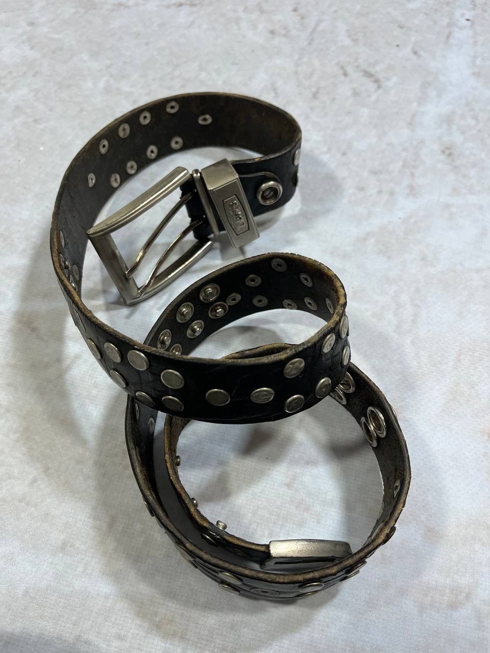 Japanese Brand × Vintage Vintage PUNK LEVI`S BELT Leather Band Rock Y2K 90s archive Size ONE SIZE - 3 Thumbnail