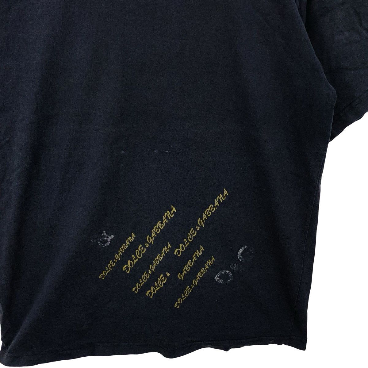 Dolce & Gabbana Vintage DOLCE GABBANA D&G Diagonal Script Pattern Tee Size US M / EU 48-50 / 2 - 5 Thumbnail