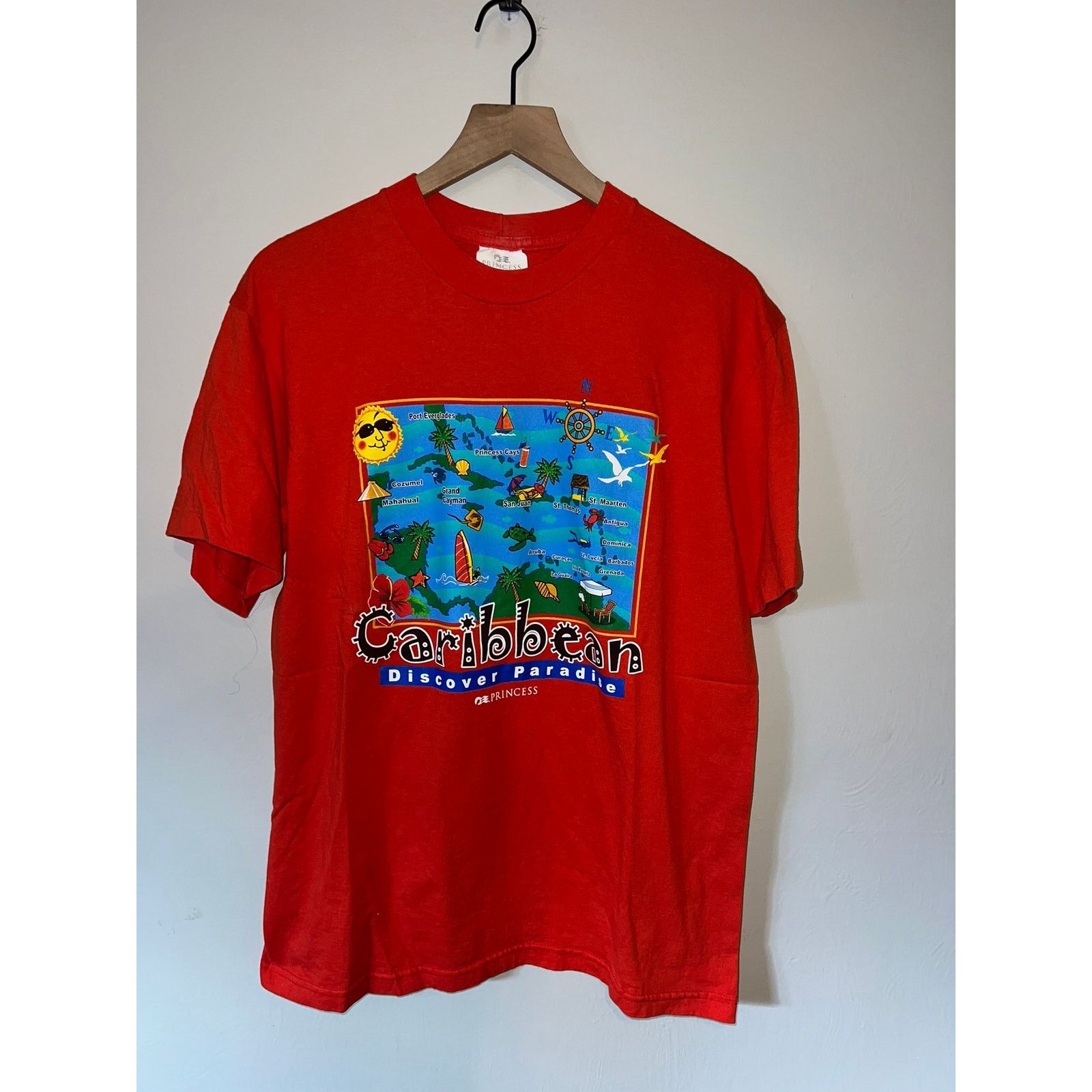 Vintage Vintage Princess Cruise Shirt Caribbean Graphic Tee 90s VTG Size US L / EU 52-54 / 3 - 1 Thumbnail