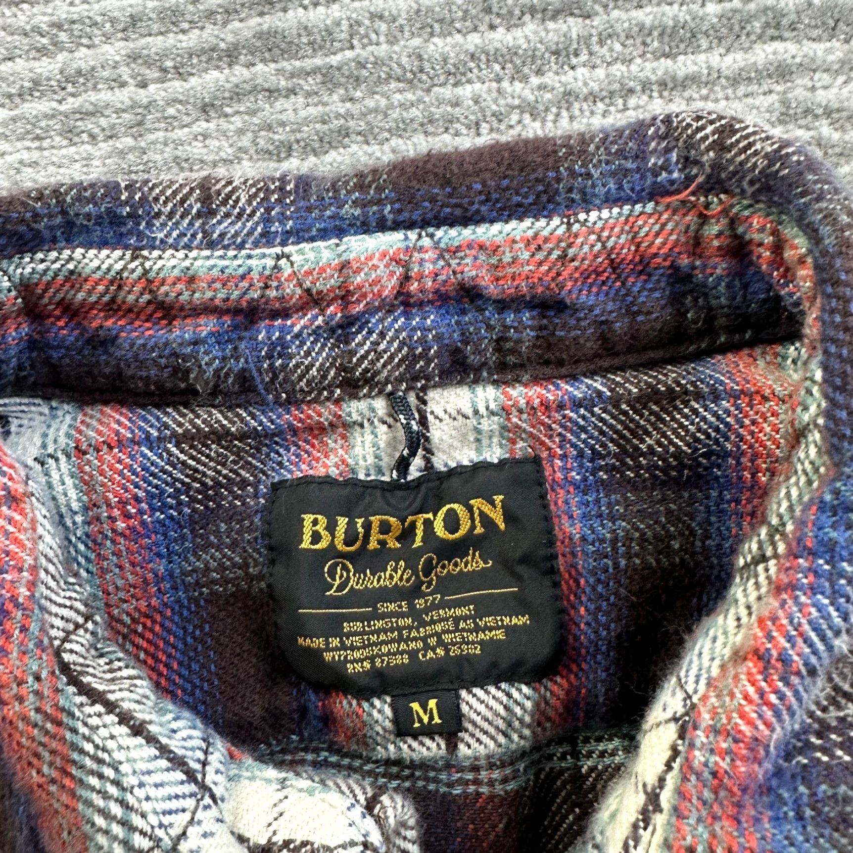 Burton Burton Shirt Mens M Red Flannel Button-Up Casual Outdoor Shirt Size US M / EU 48-50 / 2 - 7 Thumbnail