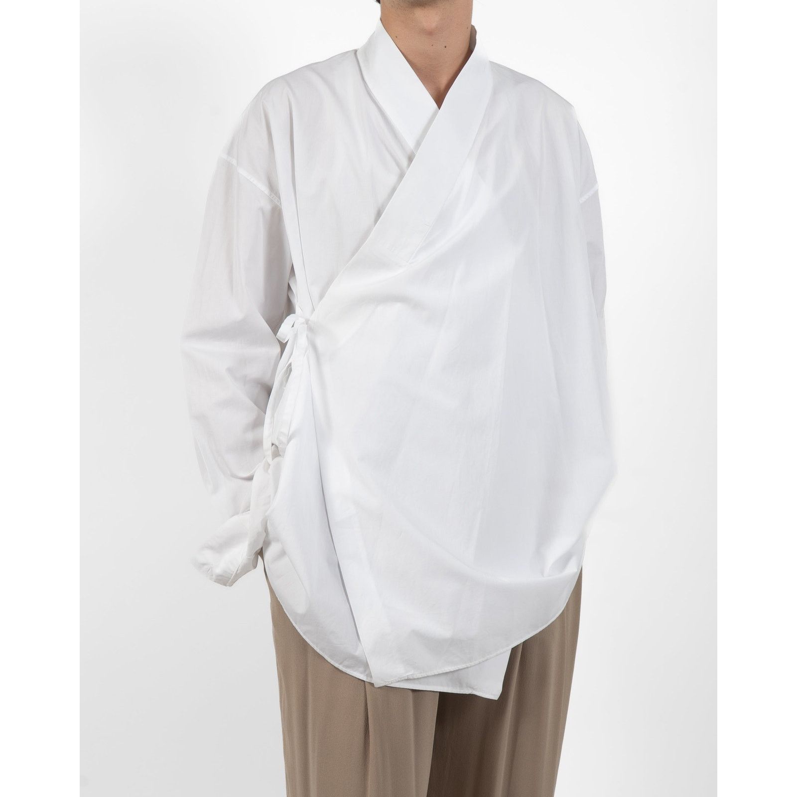 Haider Ackermann SS15 Oversized Kimono Shirt in White Cotton Size US M / EU 48-50 / 2 - 2 Thumbnail
