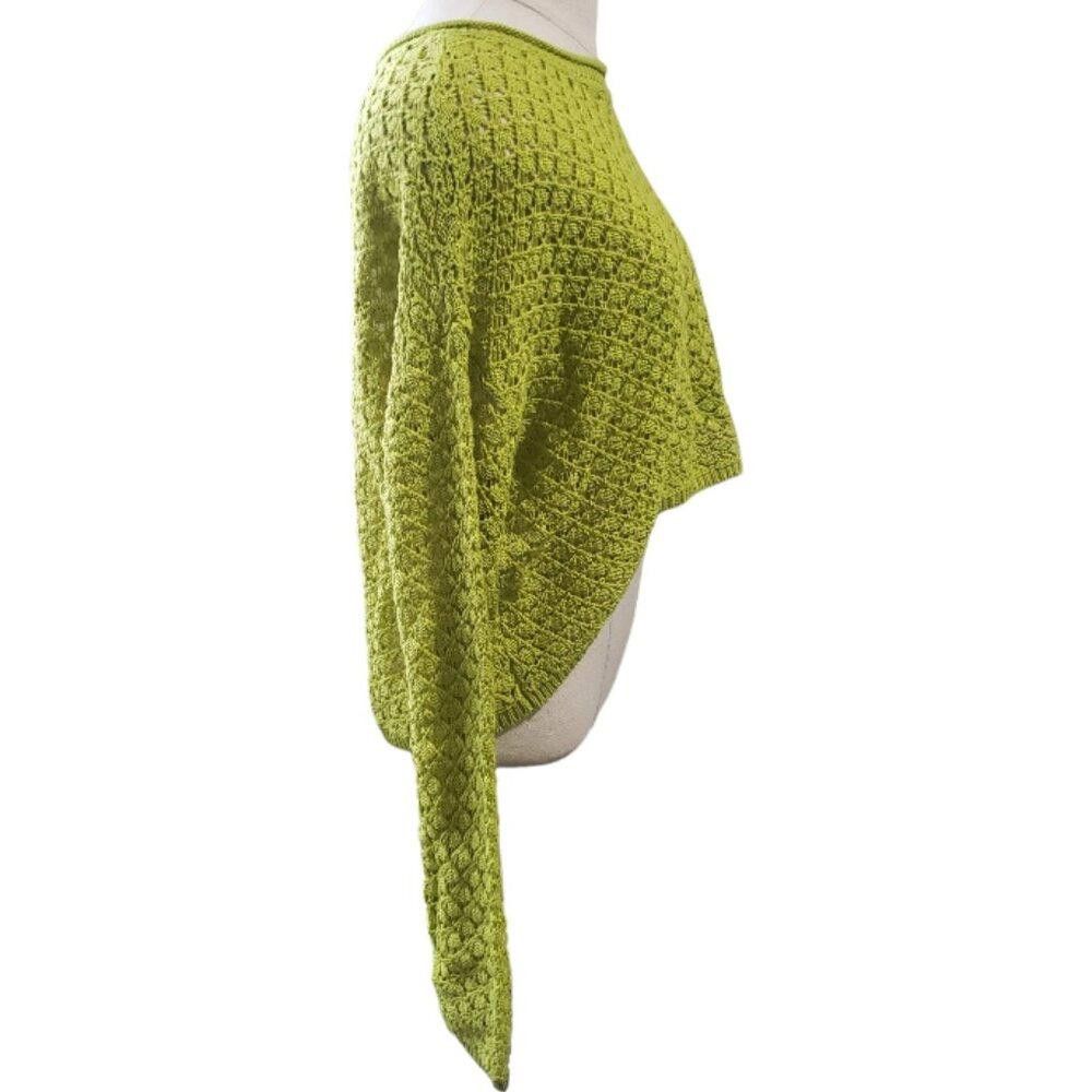 Designer CT1780 Olive + Oak Lime Green Lightweight Cropped Sweater M Size M / US 6-8 / IT 42-44 - 2 Thumbnail