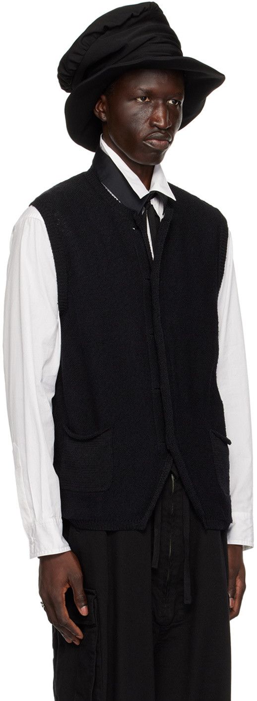 Yohji Yamamoto Yohji Yamamoto Pour Homme Black Reversible Knit Vest Size US M / EU 48-50 / 2 - 8 Thumbnail