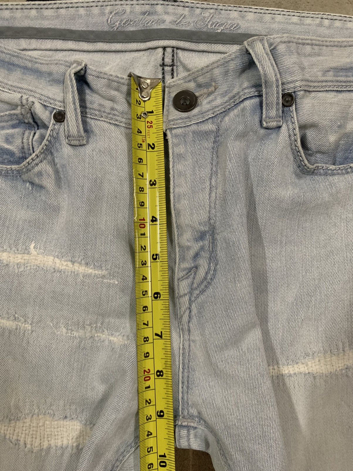 Number (N)ine Japanese Brand Gostar De Fuga Patched Distressed Punk Jeans Size US 31 - 16 Thumbnail