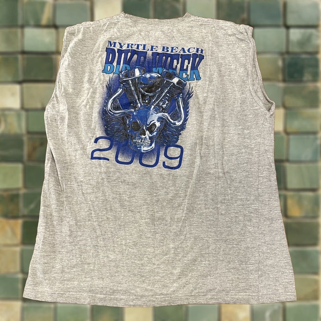 Vintage VINTAGE Bike Week 2009 Tank Top T Shirt Large Gray Men Size US L / EU 52-54 / 3 - 1 Thumbnail