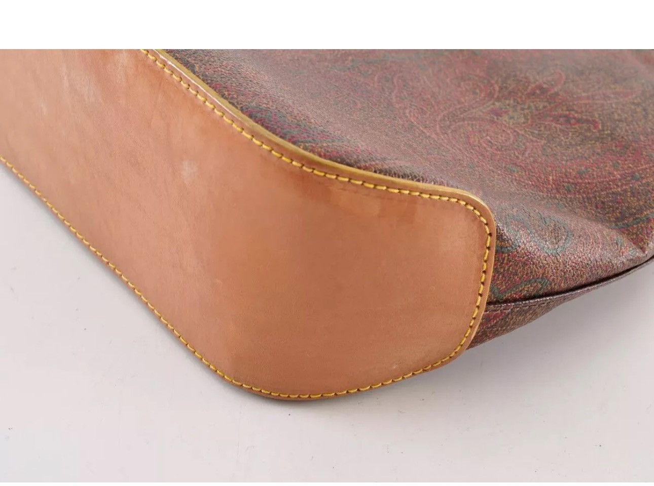 Etro ETRO Paisley Hand Bag 2way PVC Leather Wine Red Brown Size ONE SIZE - 6 Thumbnail