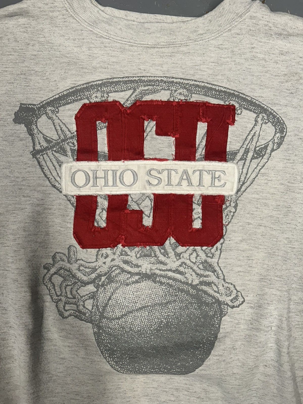 Vintage Crazy Vintage 90s Ohio State University Grey Crewneck Boxy Size US XL / EU 56 / 4 - 2 Thumbnail