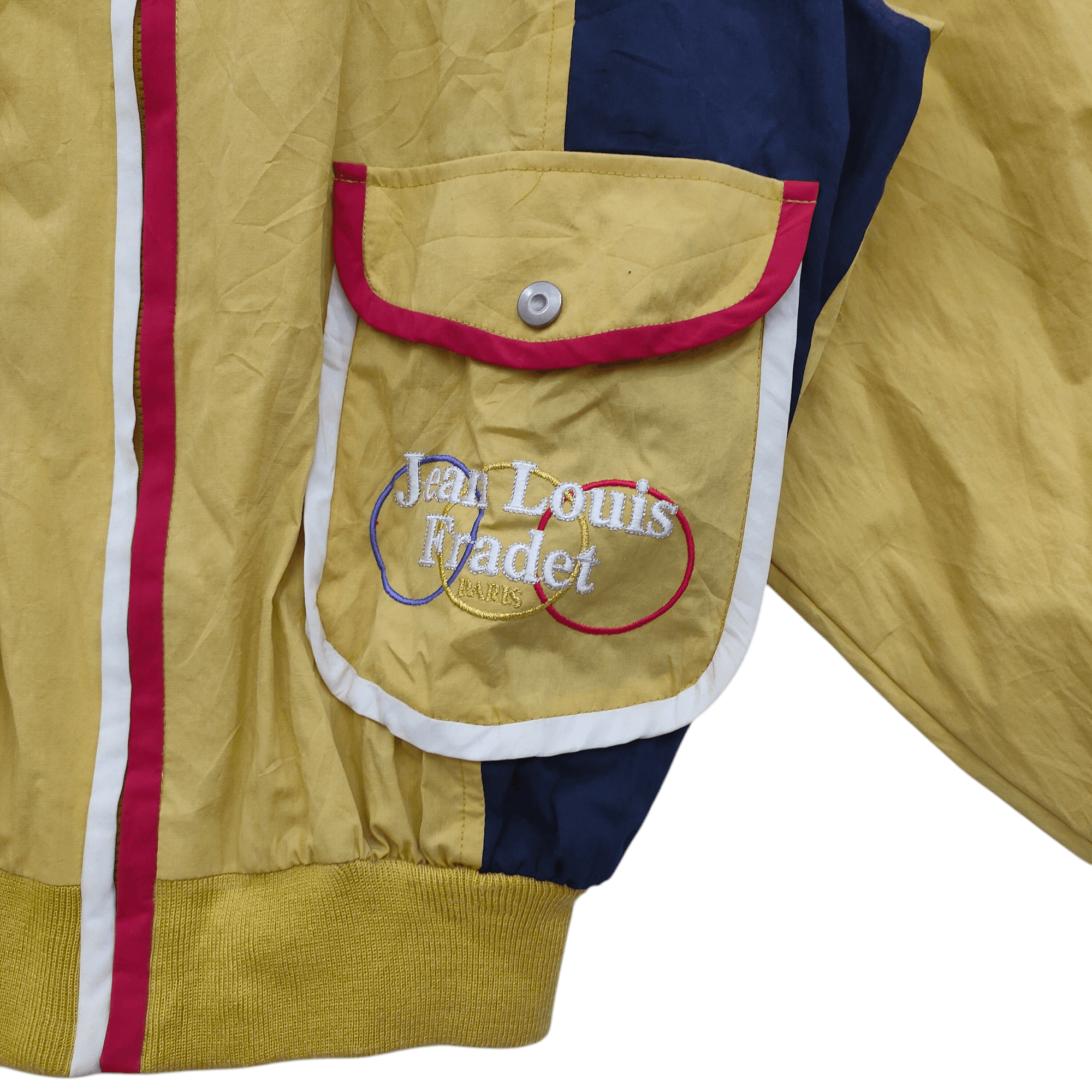 Designer × Vintage Vintage Jean Louis Fradet Yellow Windbreaker Jacket Size US L / EU 52-54 / 3 - 7 Thumbnail