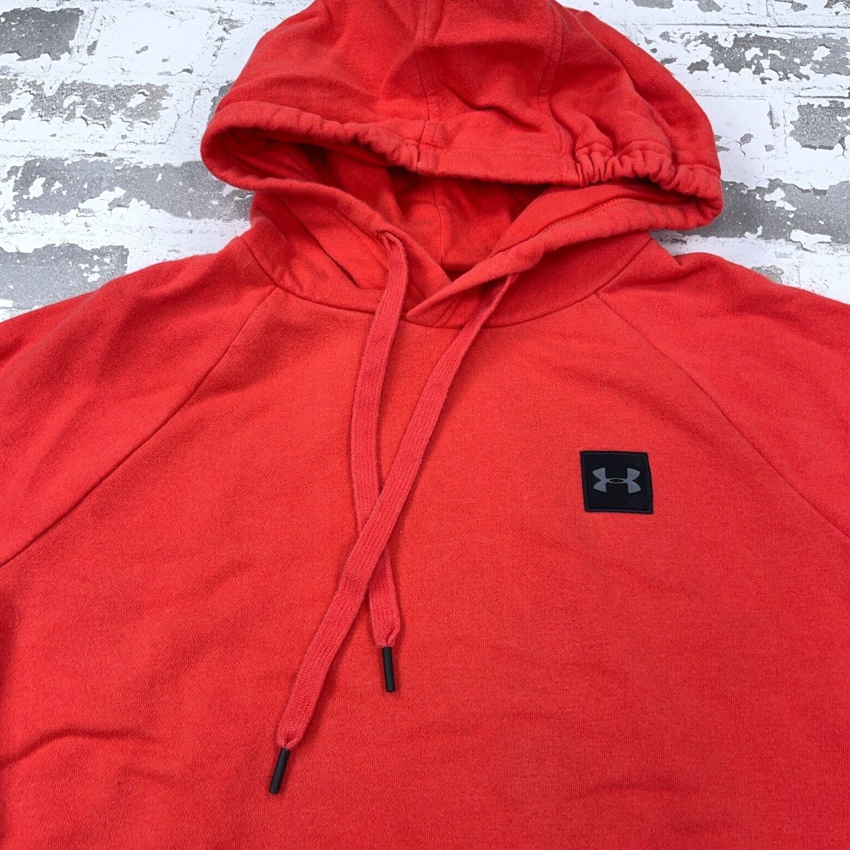 Under Armour Under Armour Hoodie Men M Orange Solid Logo Graphic Pullover Sweatshirt Size US M / EU 48-50 / 2 - 3 Thumbnail