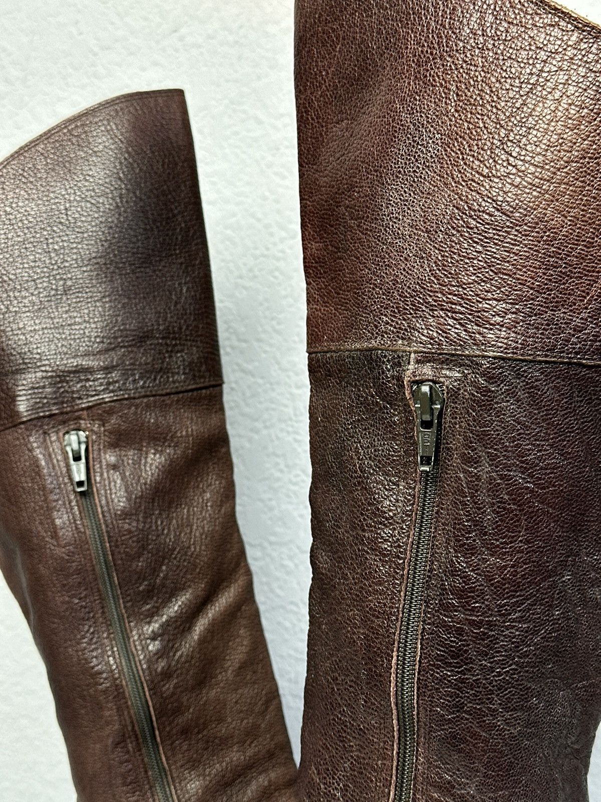 If Six Was Nine Leather Boots HandMade Italian Rick owens Style As 98 Rare Size US 9 / IT 39 - 8 Thumbnail