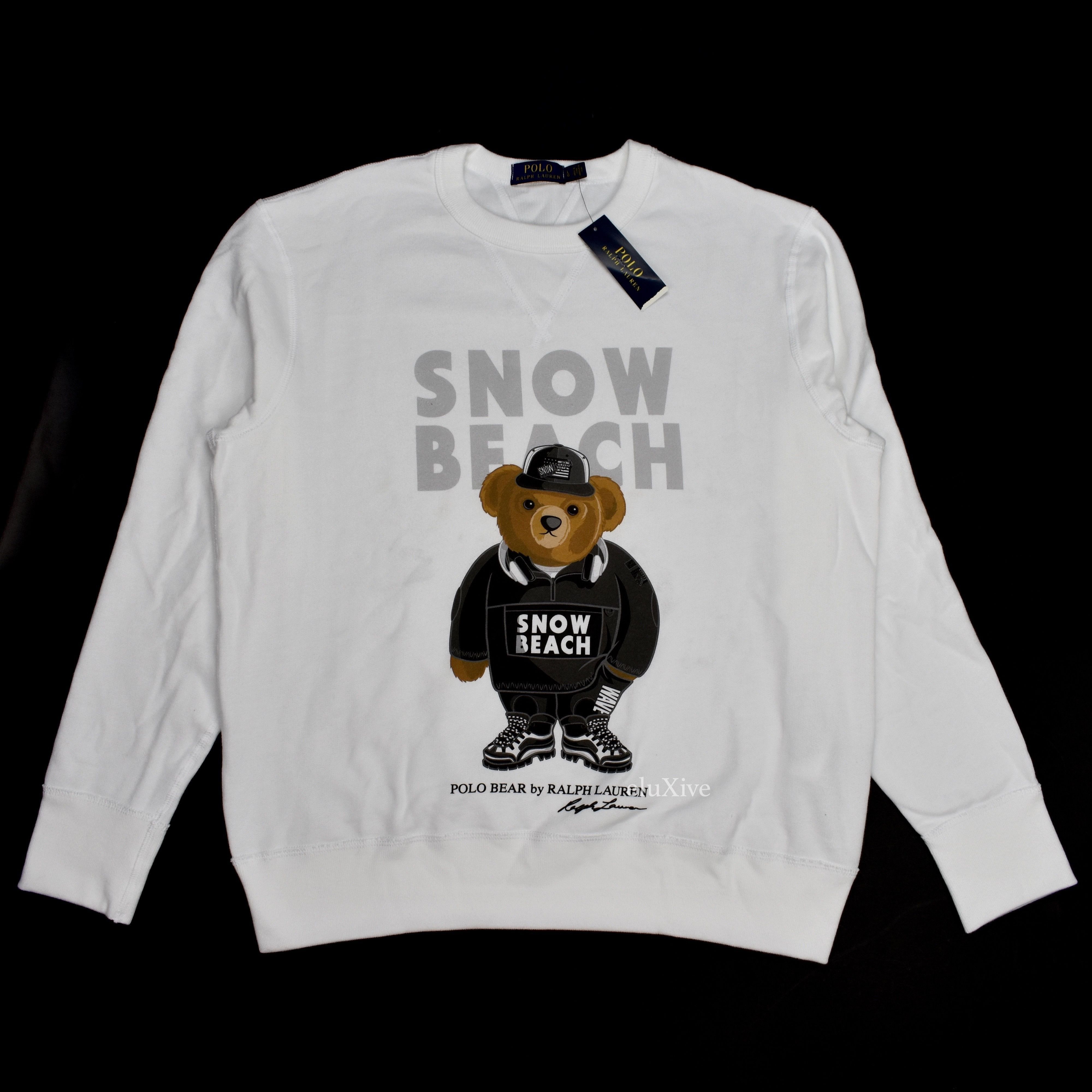 Polo Ralph Lauren Snow Beach Bear Logo Sweatshirt Monochrome DS Size US L / EU 52-54 / 3 - 1 Preview