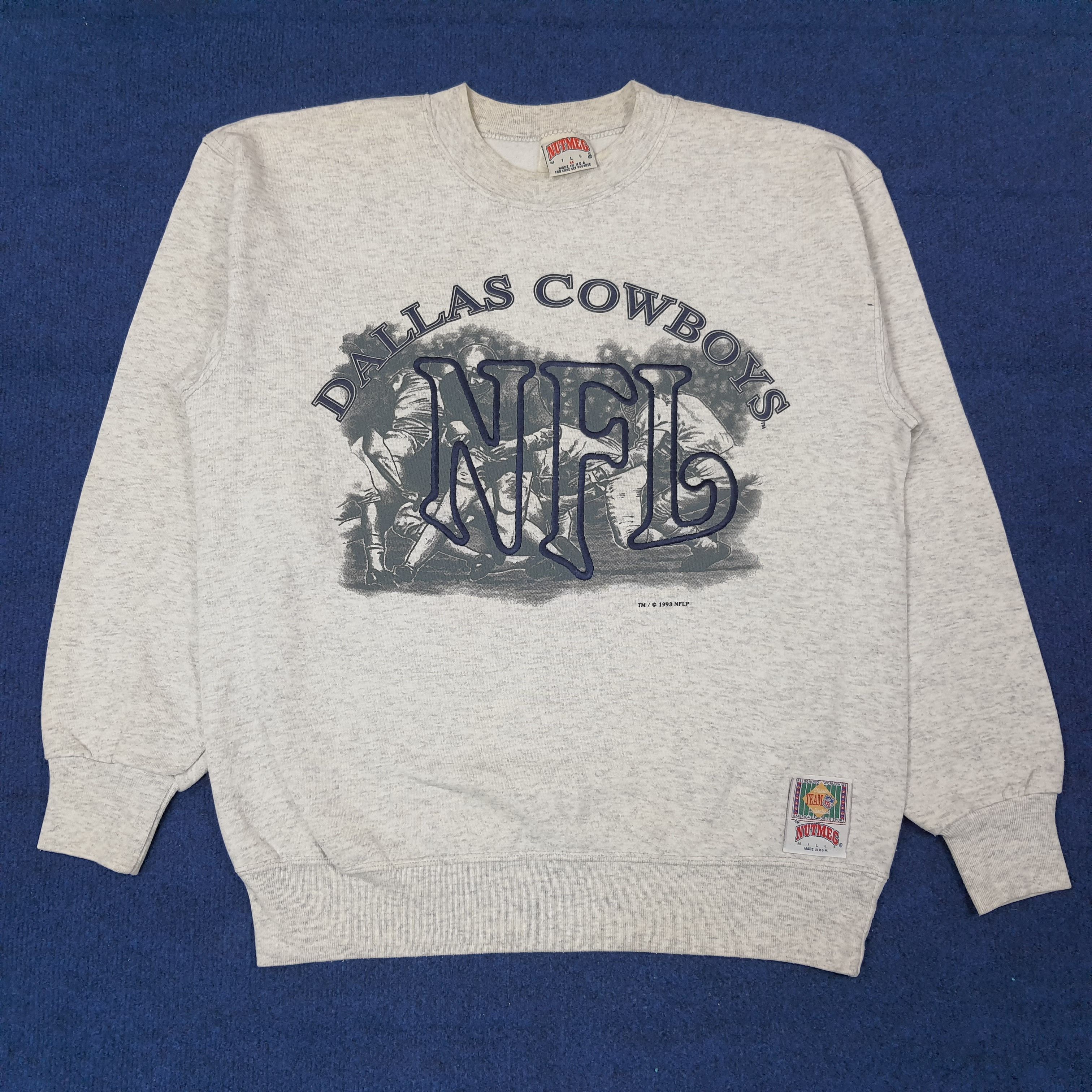Nutmeg Vintage Dallas Cowboys NFL 90s Sweatshirt C261N18 Size US L / EU 52-54 / 3 - 1 Thumbnail