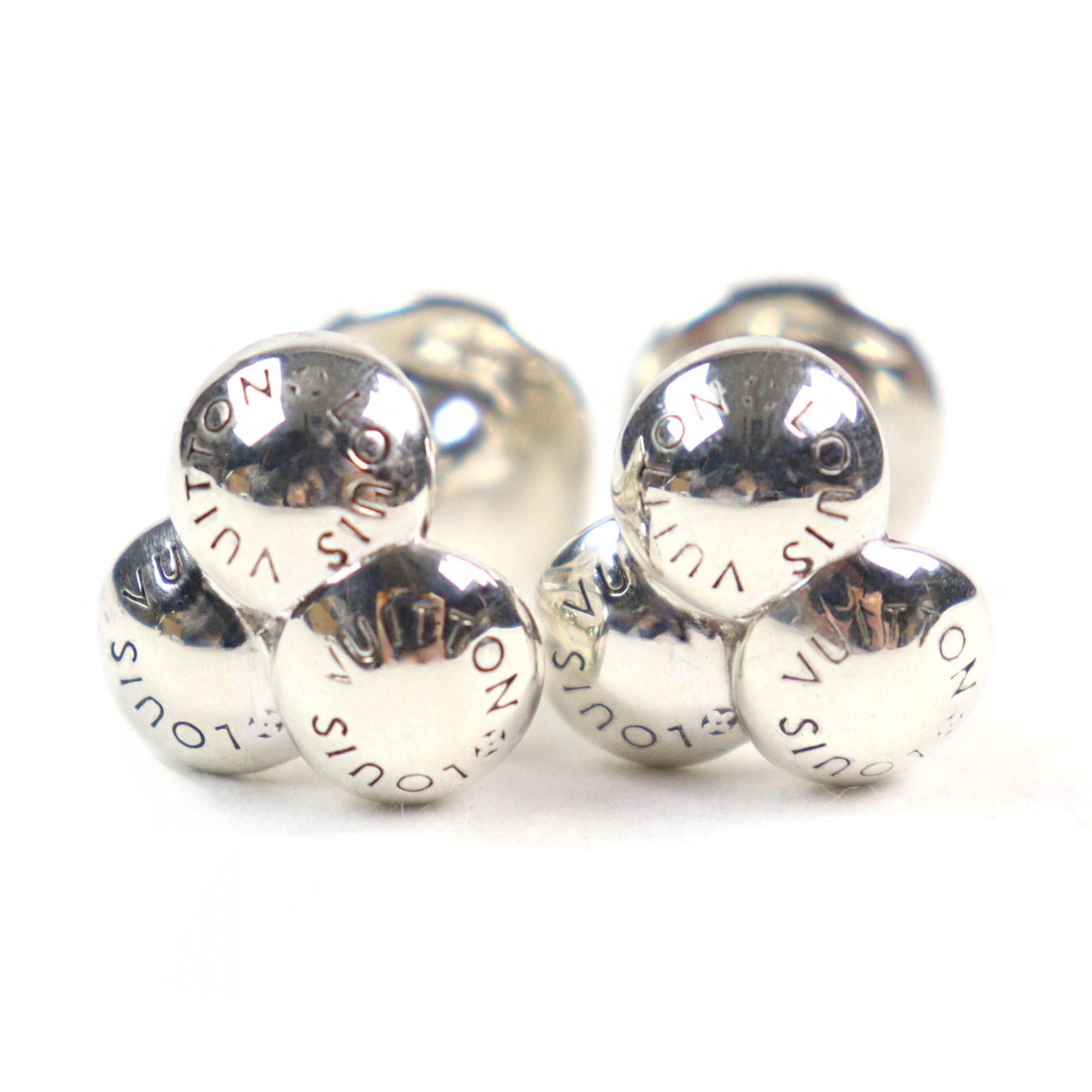 Louis Vuitton LOUIS VUITTON Bouton de Manchette Bouquet Crewe Cufflinks in SV925 with Logo Engraving, Silver Case, Weight 19.64g, Men's Size ONE SIZE - 1 Thumbnail