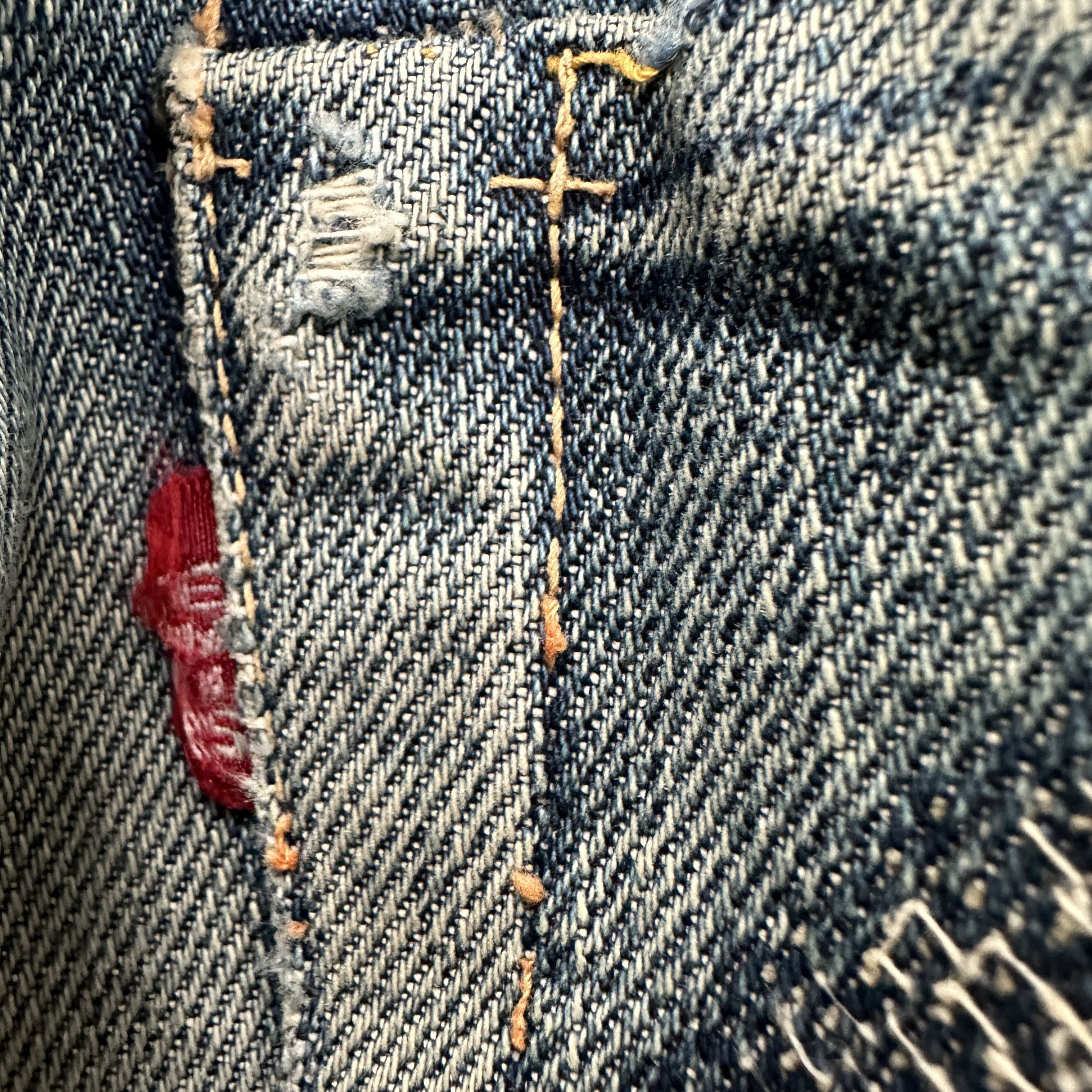 Evisu Buckle Back Thrashed No 2 2000s Selvedge seagulls back cinch Size US 34 / EU 50 - 22 Thumbnail