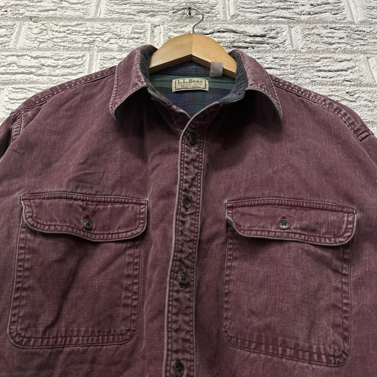 L.L. Bean Vintage L.L.Bean Flannel Lined Shacket Men’s Large Size US L / EU 52-54 / 3 - 1 Thumbnail