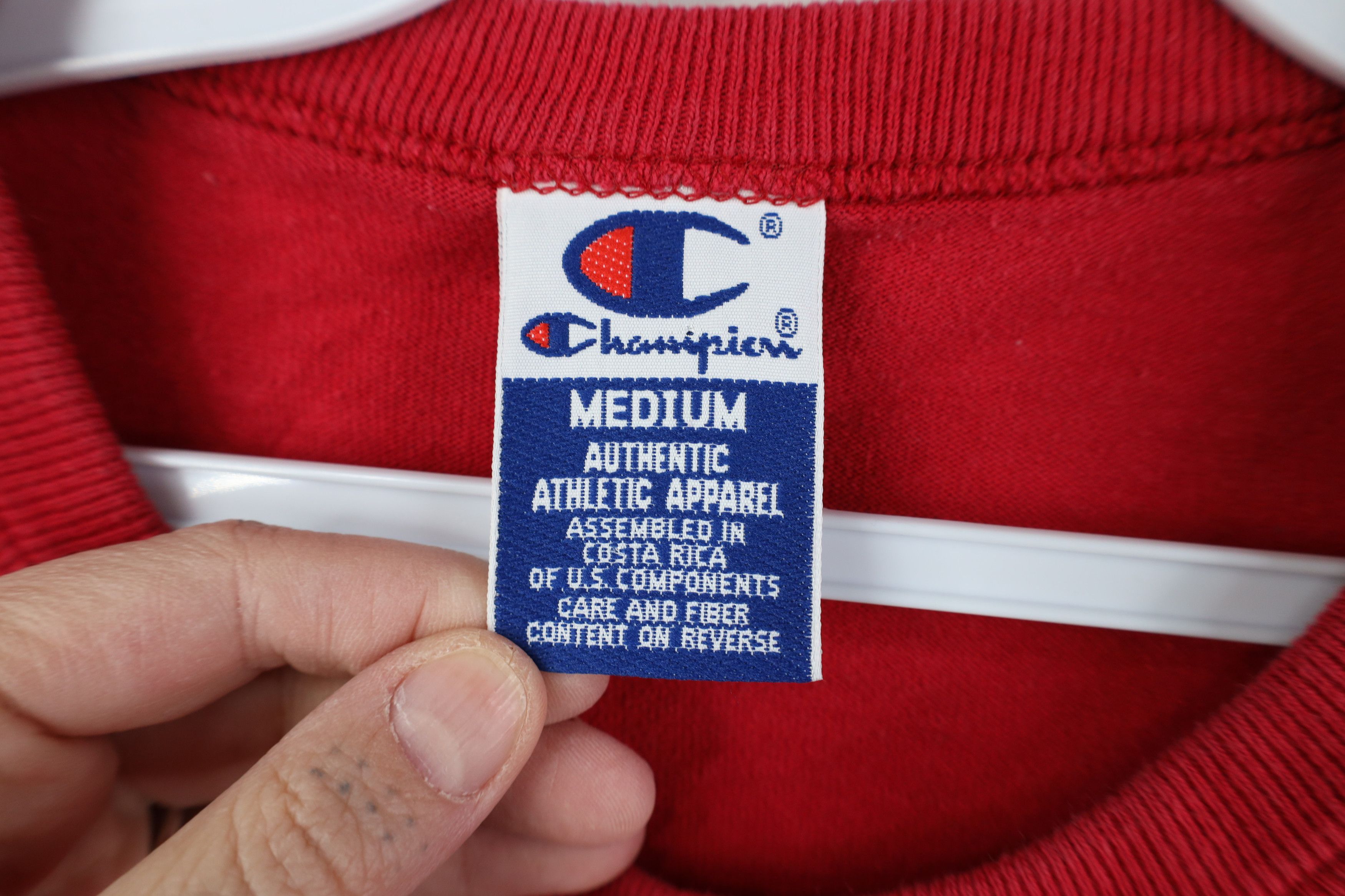 Champion Vintage 90s Champion Spell Short Sleeve T-Shirt Cotton Red Size US M / EU 48-50 / 2 - 10 Thumbnail