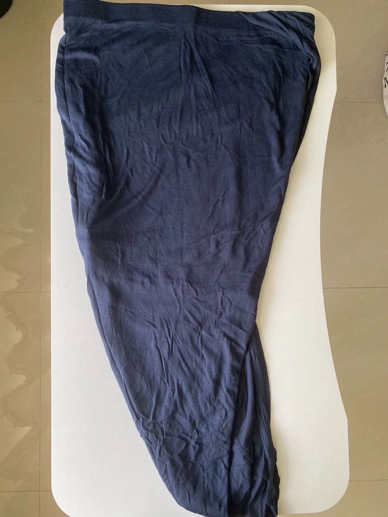 Helmut Lang HELMUT LANG sizeP Dark blue Modal off-shoulder top and skir Size 27" / US 4 / IT 40 - 4 Thumbnail