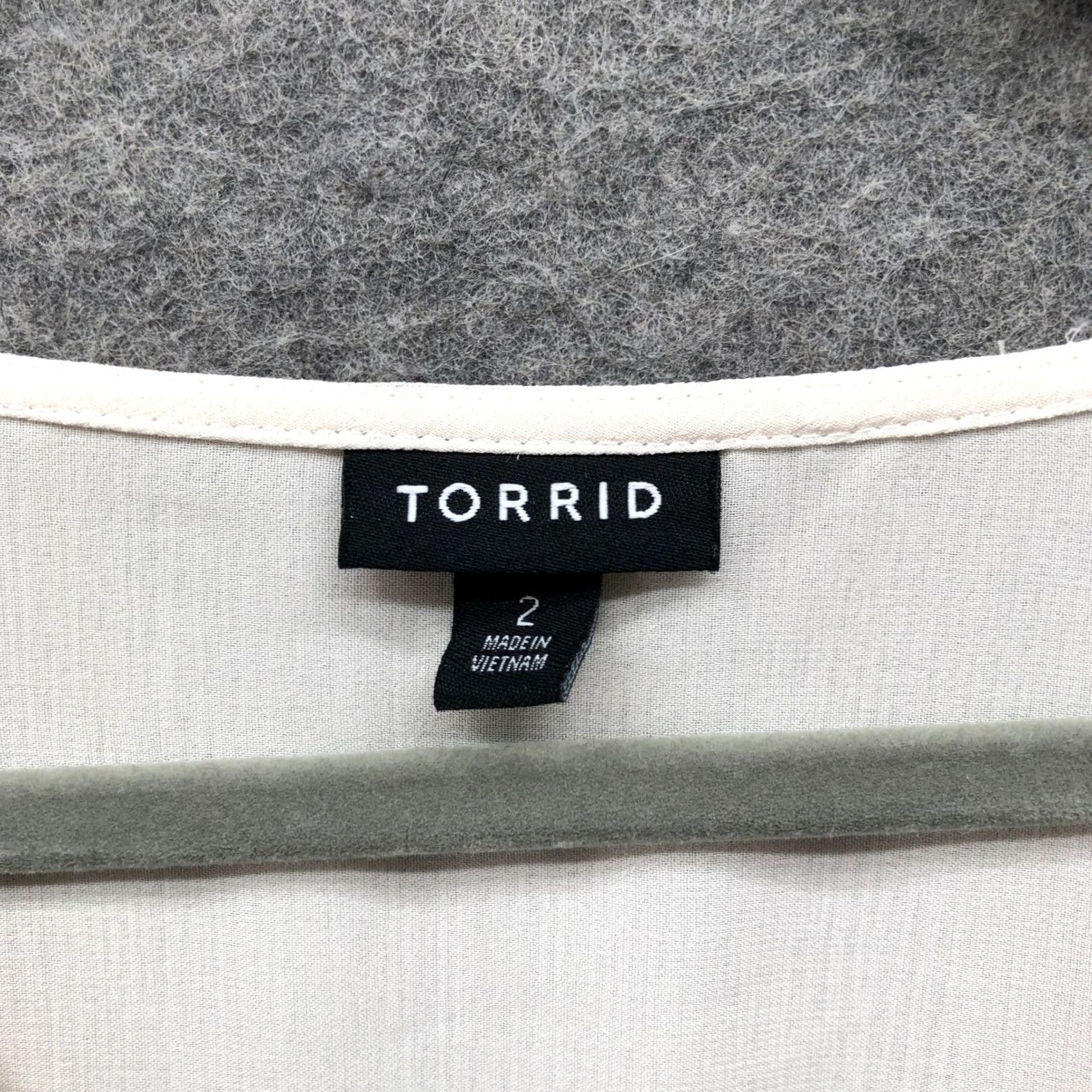 Torrid Torrid Georgette Chiffon Long Sleeve Ruffle Blouse Womens 2X Beige V-Neck Shirt Blouse Womens 2X Beige V-Neck Size XXL / US 16-18 / IT 52-54 - 5 Thumbnail