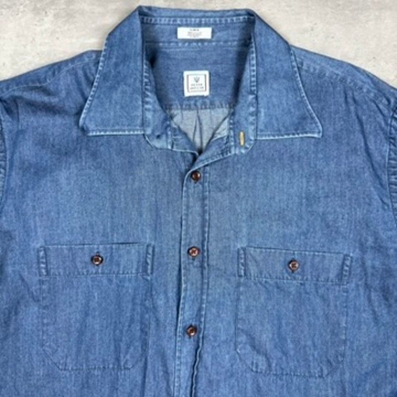 Peter Millar Peter Millar Chambray Dress Shirt Size US L / EU 52-54 / 3 - 2 Thumbnail