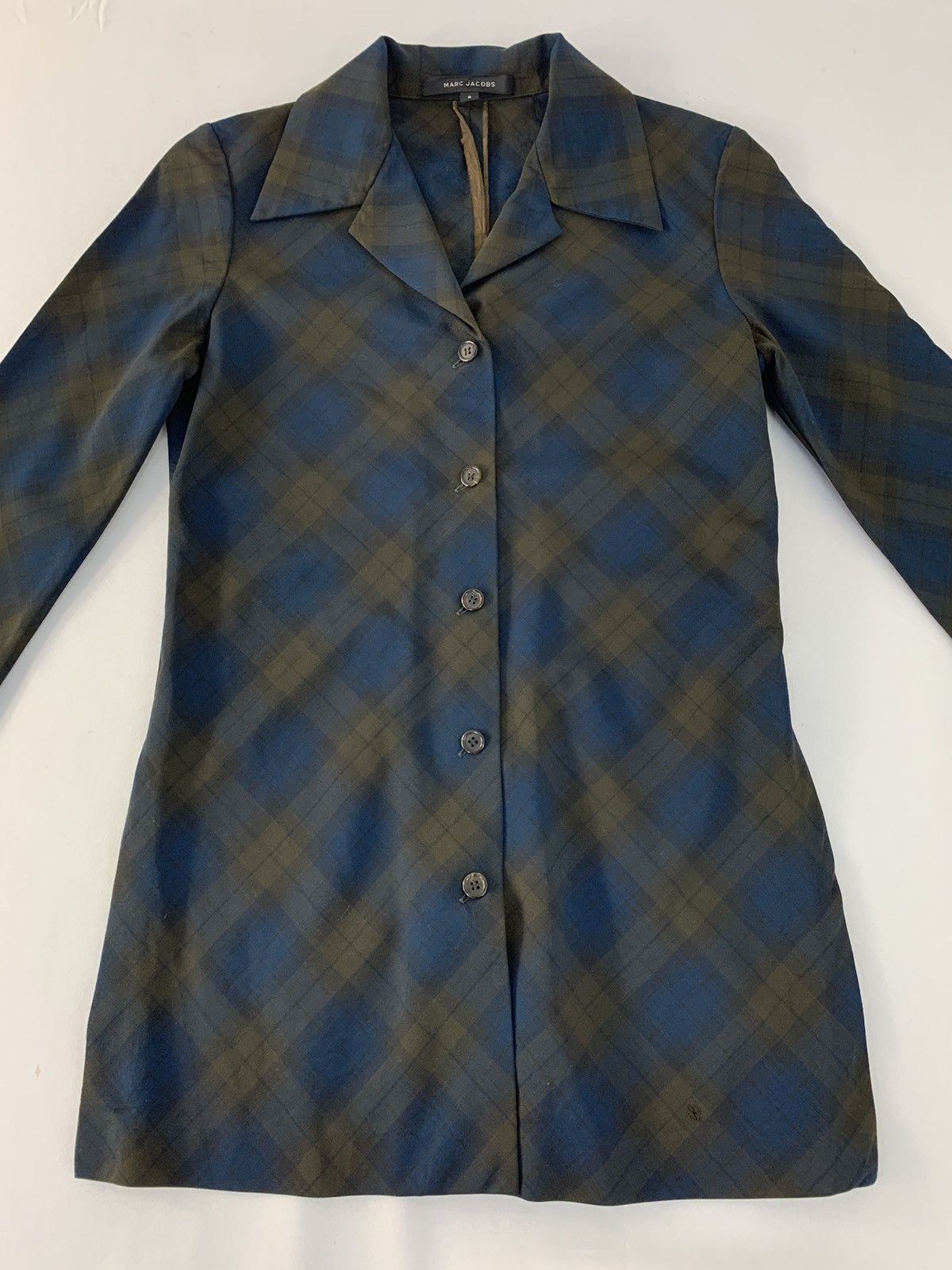 Marc Jacobs Marc Jacob Regency Blazer Coat Shadow Twill Plaid Checked Size S / US 4 / IT 40 - 3 Thumbnail