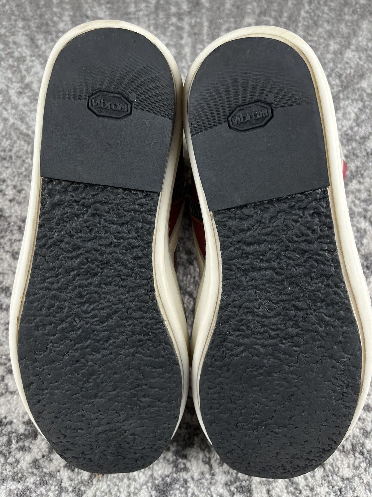Rick Owens SS22 Rick Owens Fogachine Carnelian Red Leather Geobaskets Size US 9 / EU 42 - 9 Thumbnail