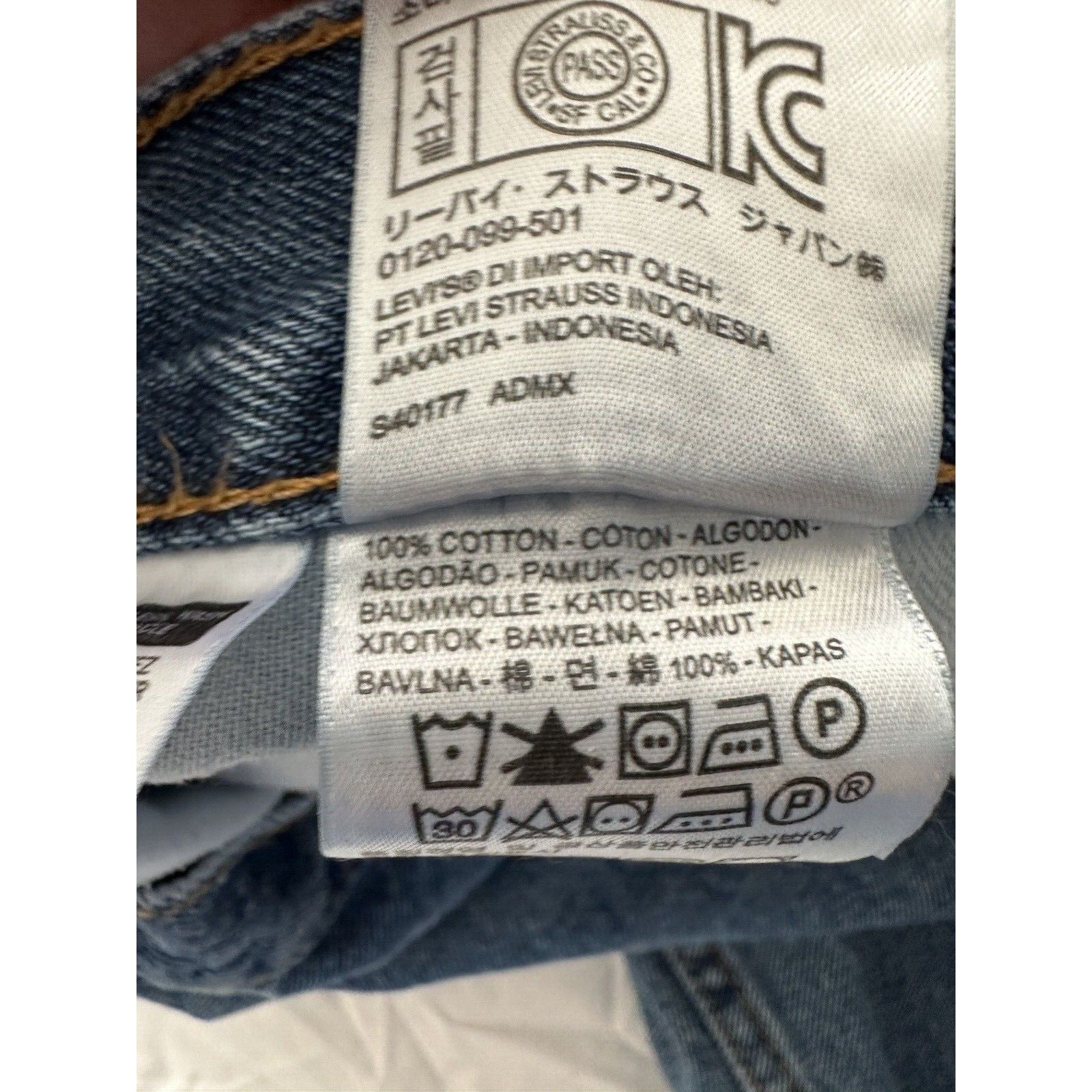 Levi's LEVIS 550 relaxed, 46x26 Medium Blue Wash,Cotton 2018 *CLEAN Size US 44 / EU 60 - 15 Thumbnail