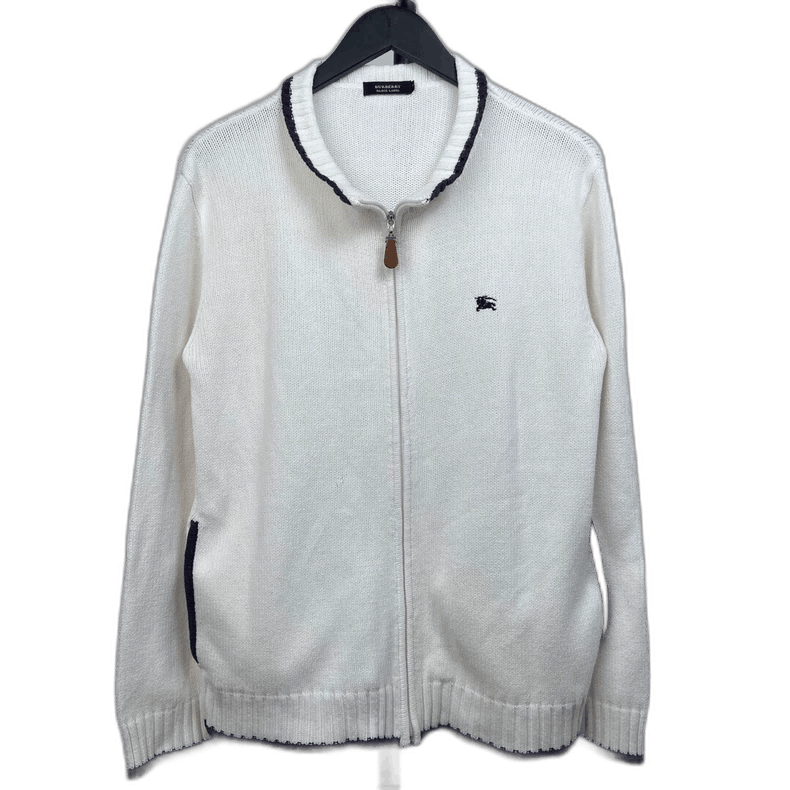 Burberry Burberry Embroidered Zip Knit Jacket Size US M / EU 48-50 / 2 - 1 Thumbnail